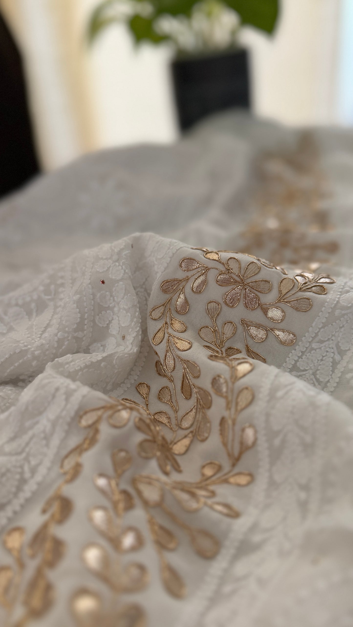 Ivory Gota Patti Chikankari Suit