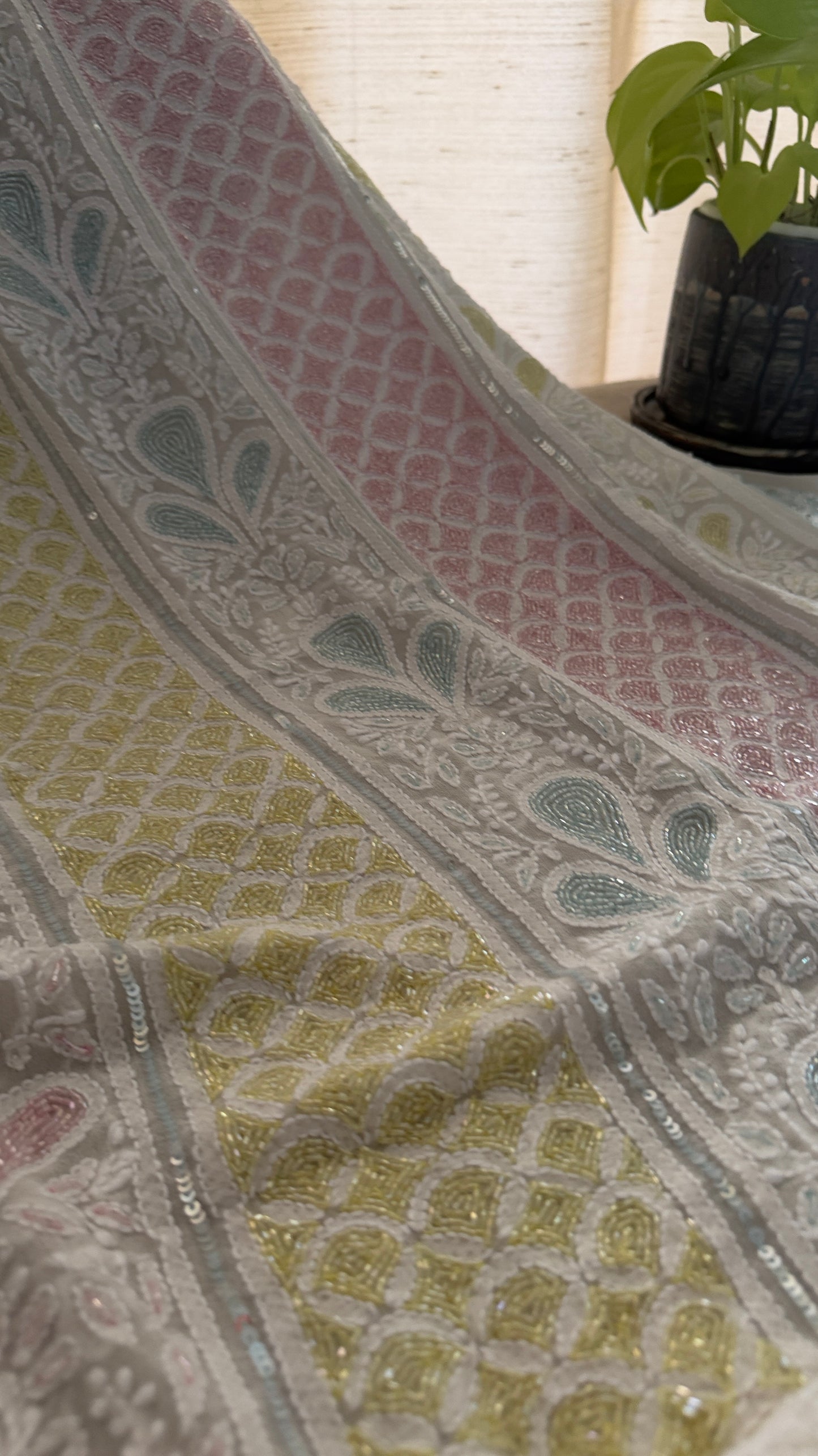 Party Wear Cut Dana Work Chikankari Suit for Women