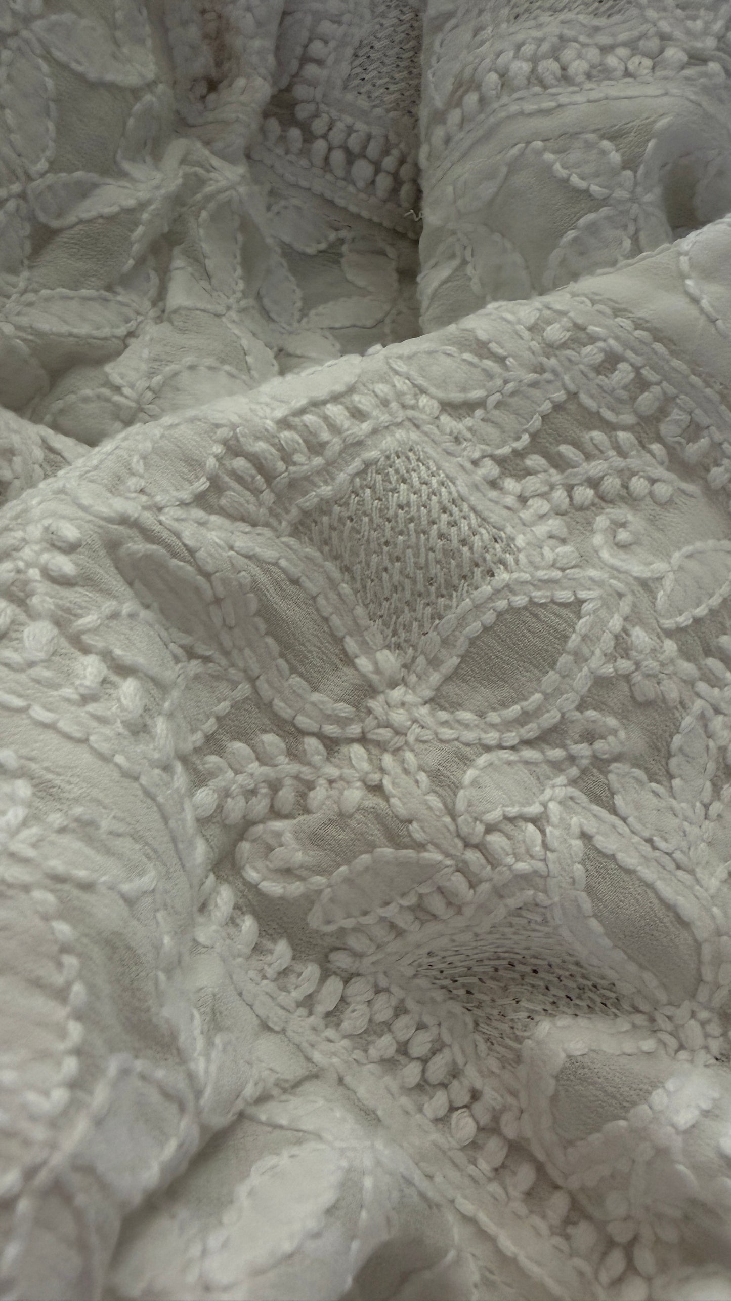 White Hand Jaali Chikankari Anarkali Suit