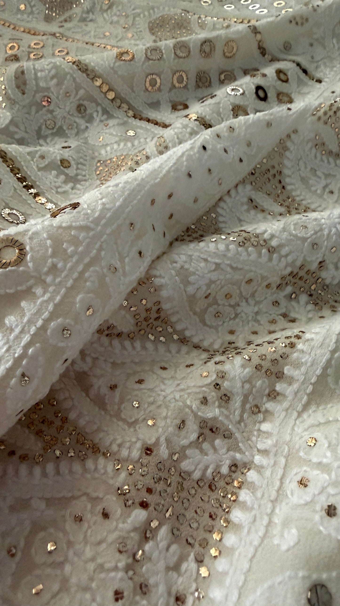 Ivory White Mukaish Suit for Women