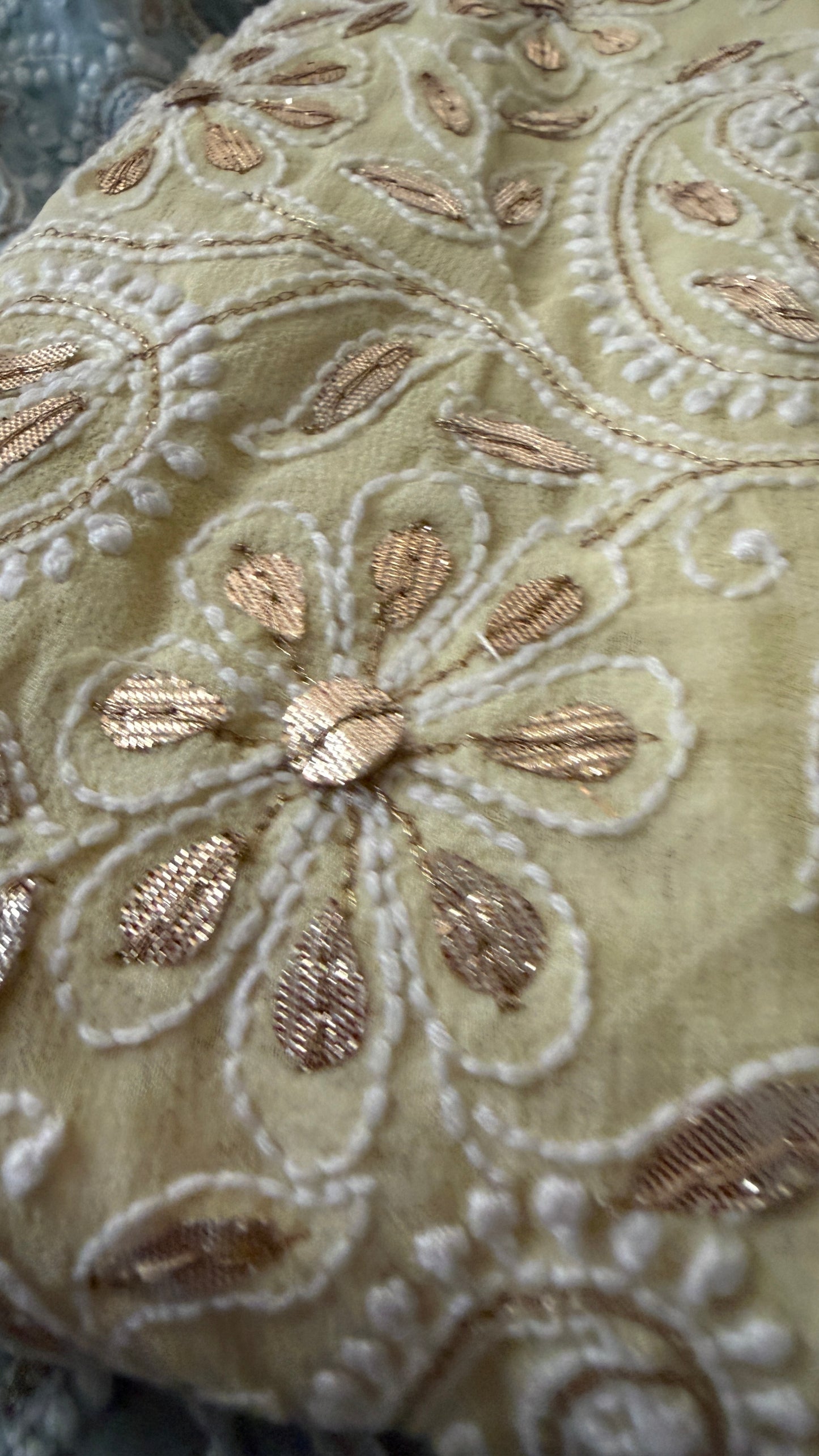 Exclusive Yellow Gota Patti Chikankari Dupatta for Women