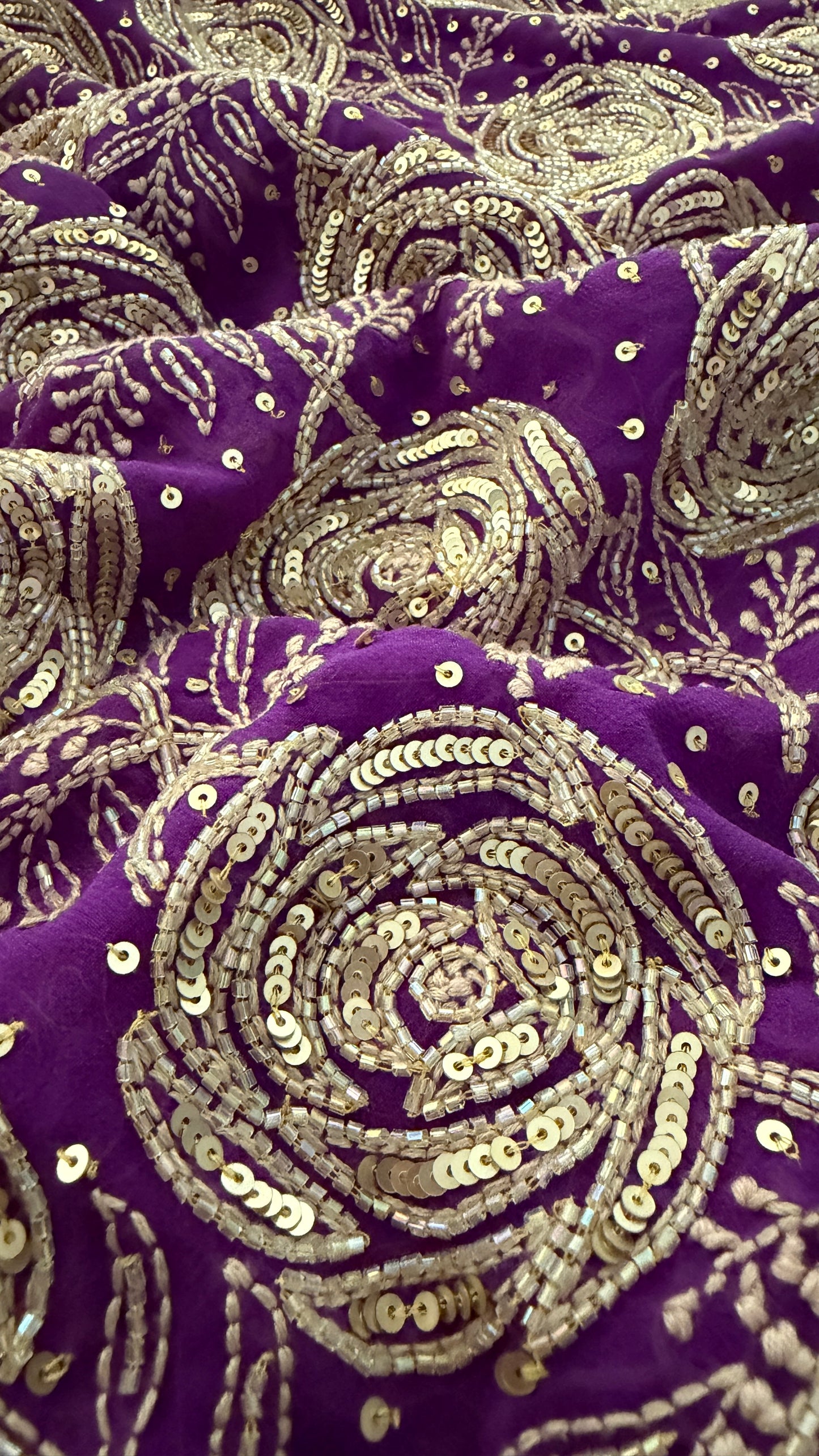 Party Wear Purple Embellished Chikankari Suit for Women