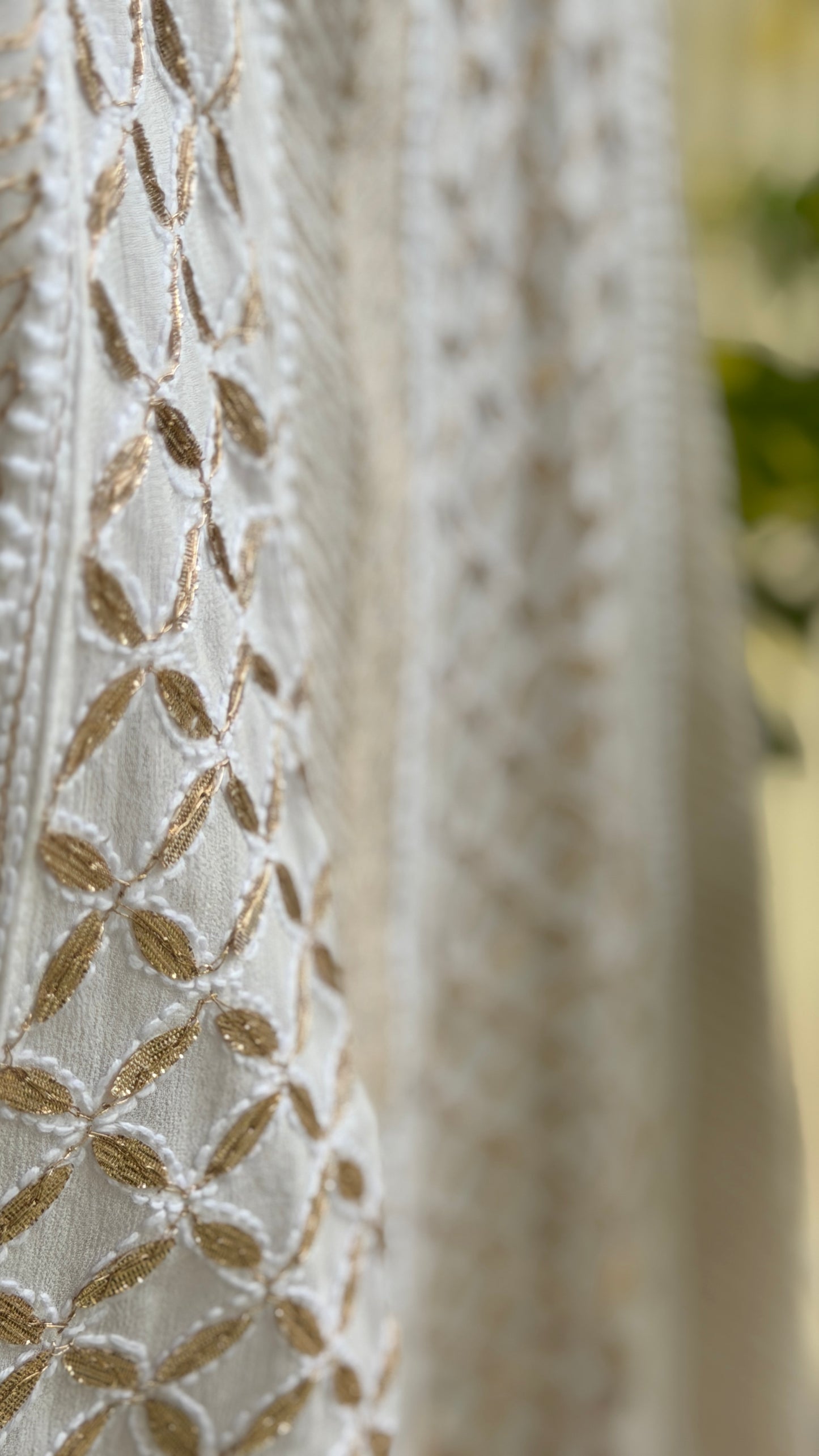 White Gota Patti Chikankari Anarkali Suit