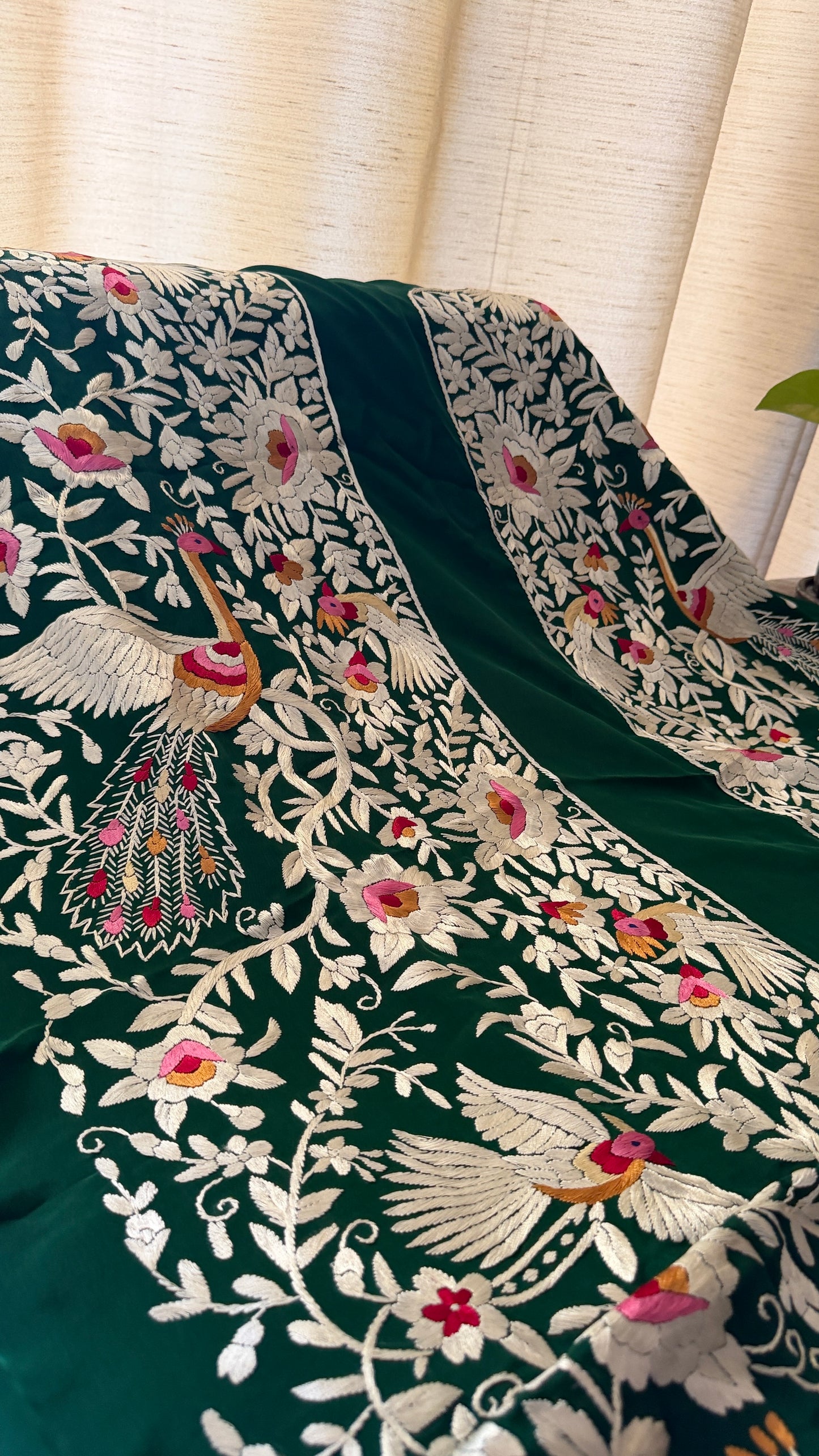 Exclusive Hand Embroidered Parsi Gara Jacket (Unstitched)