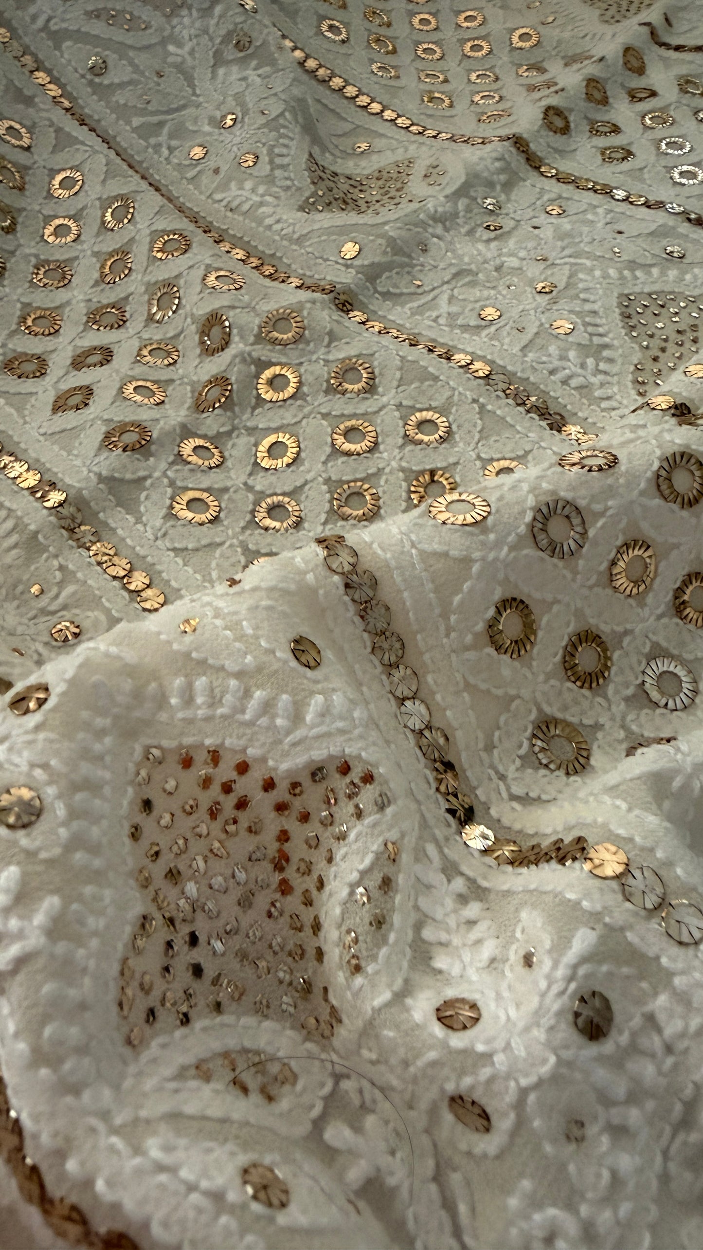 Ivory White Mukaish Suit for Women
