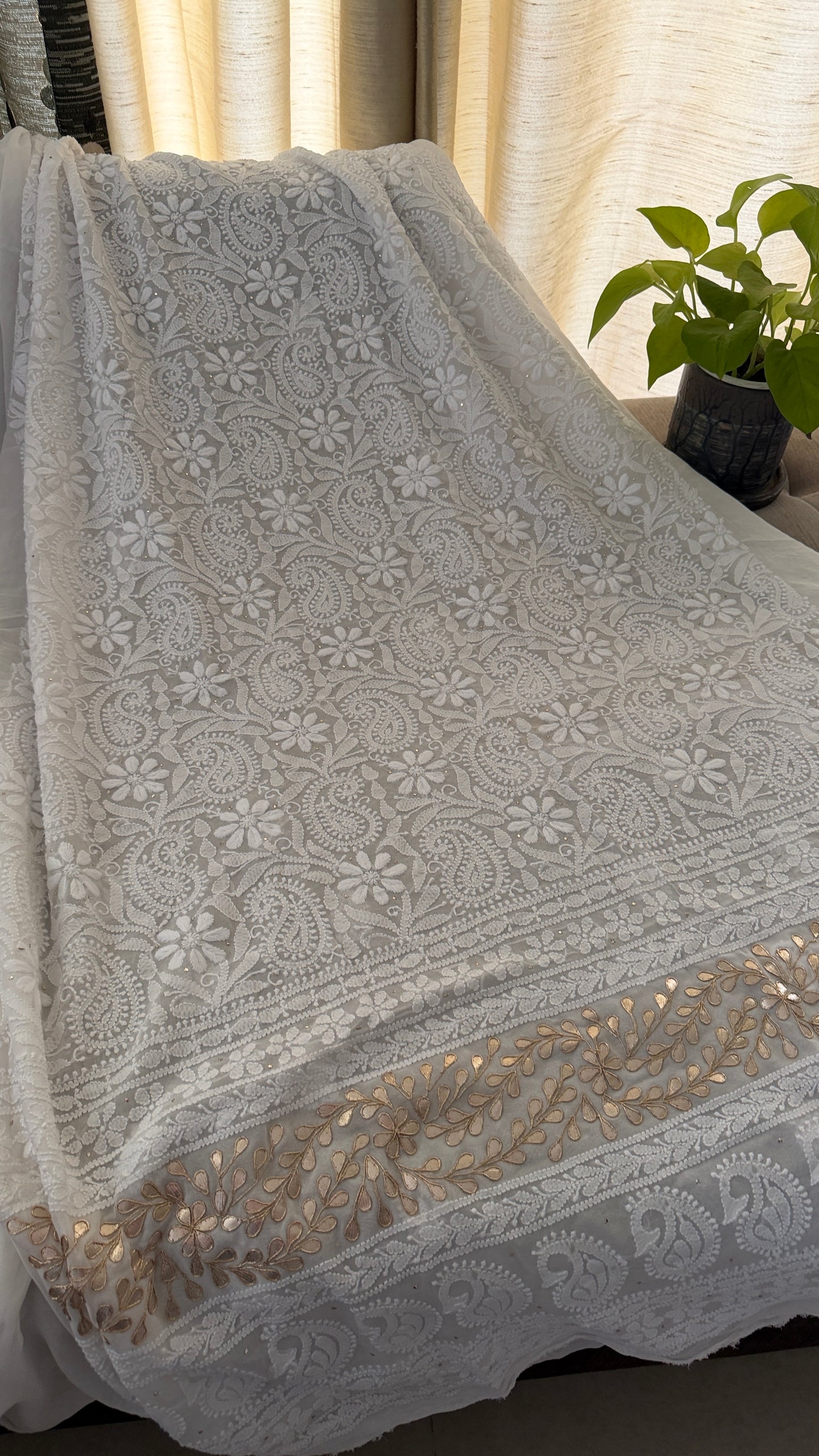Ivory Gota Patti Chikankari Suit