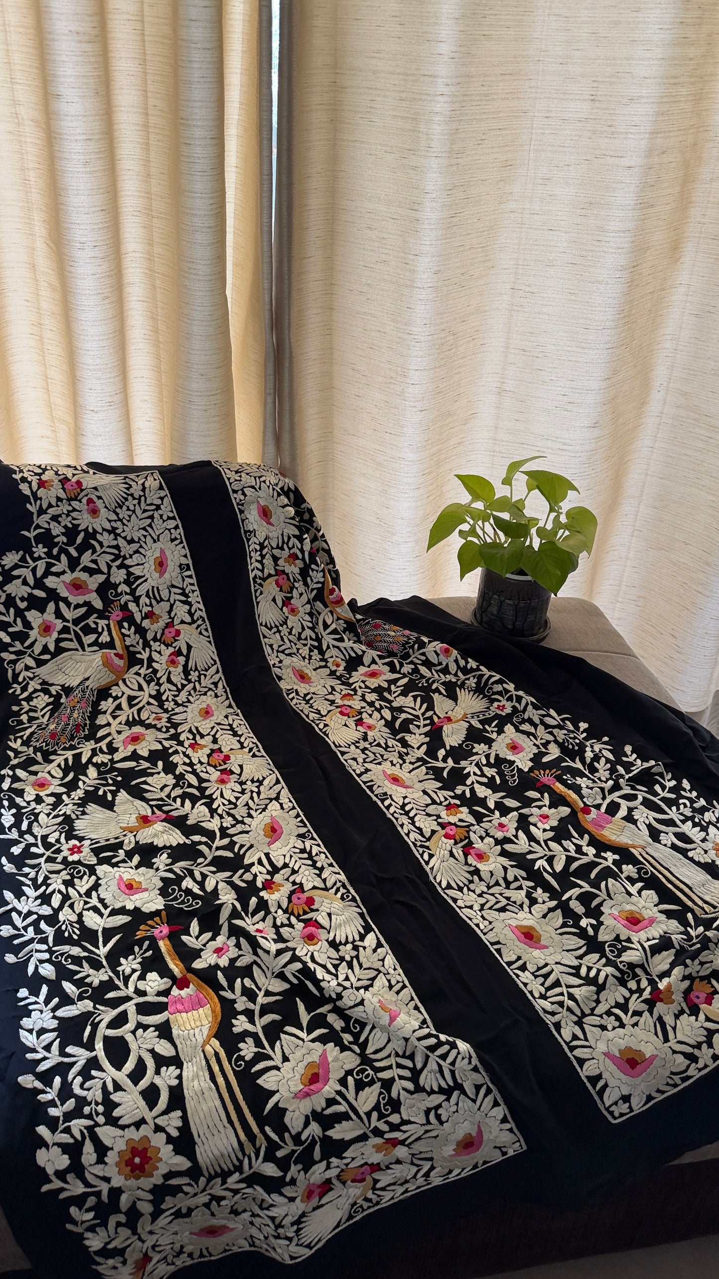 Exclusive Parsi Gara Hand Embroidered Jacket (Unstitched)