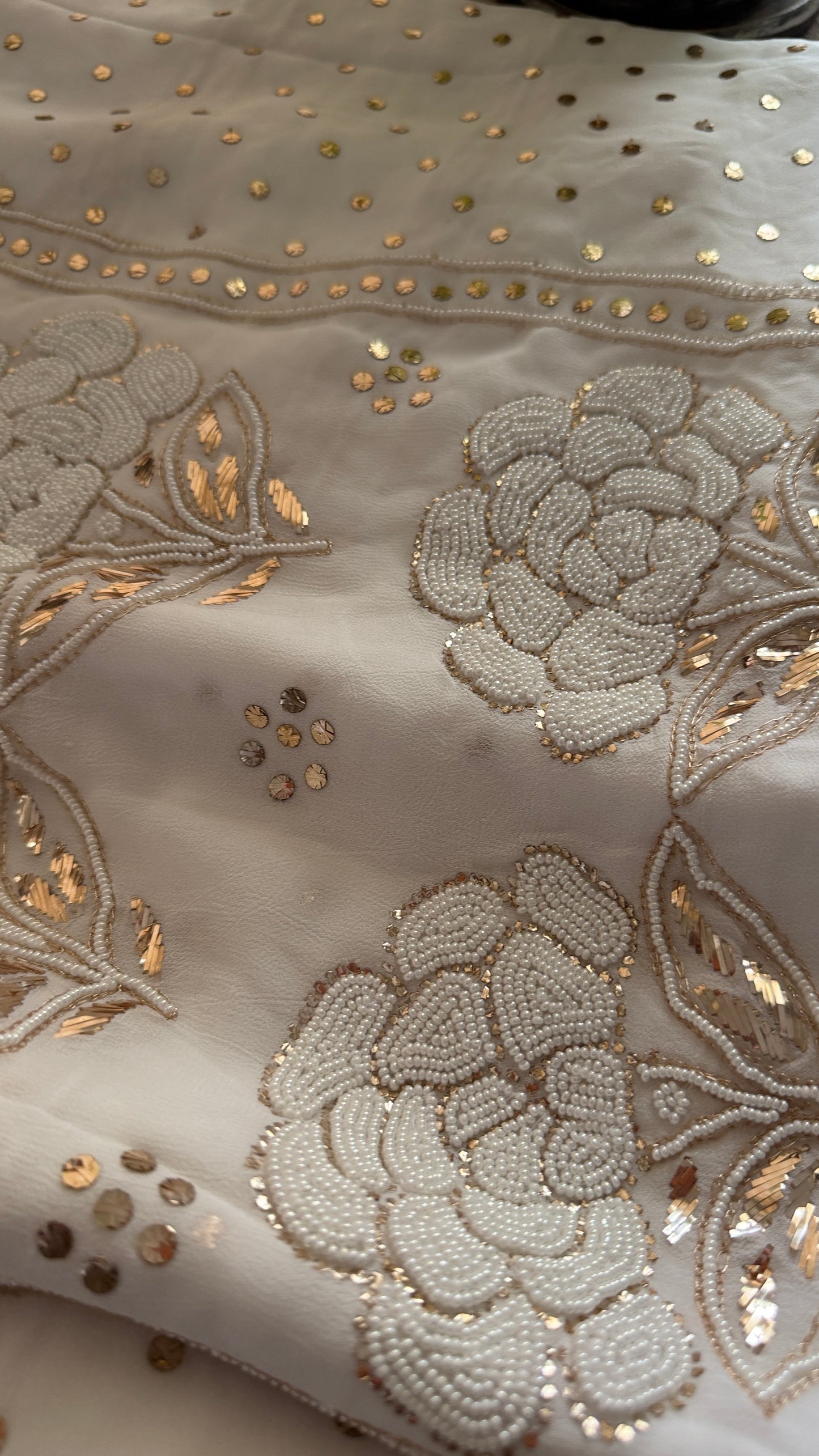 Masterpiece White Pearl Kamdani Suit - Festive Collection