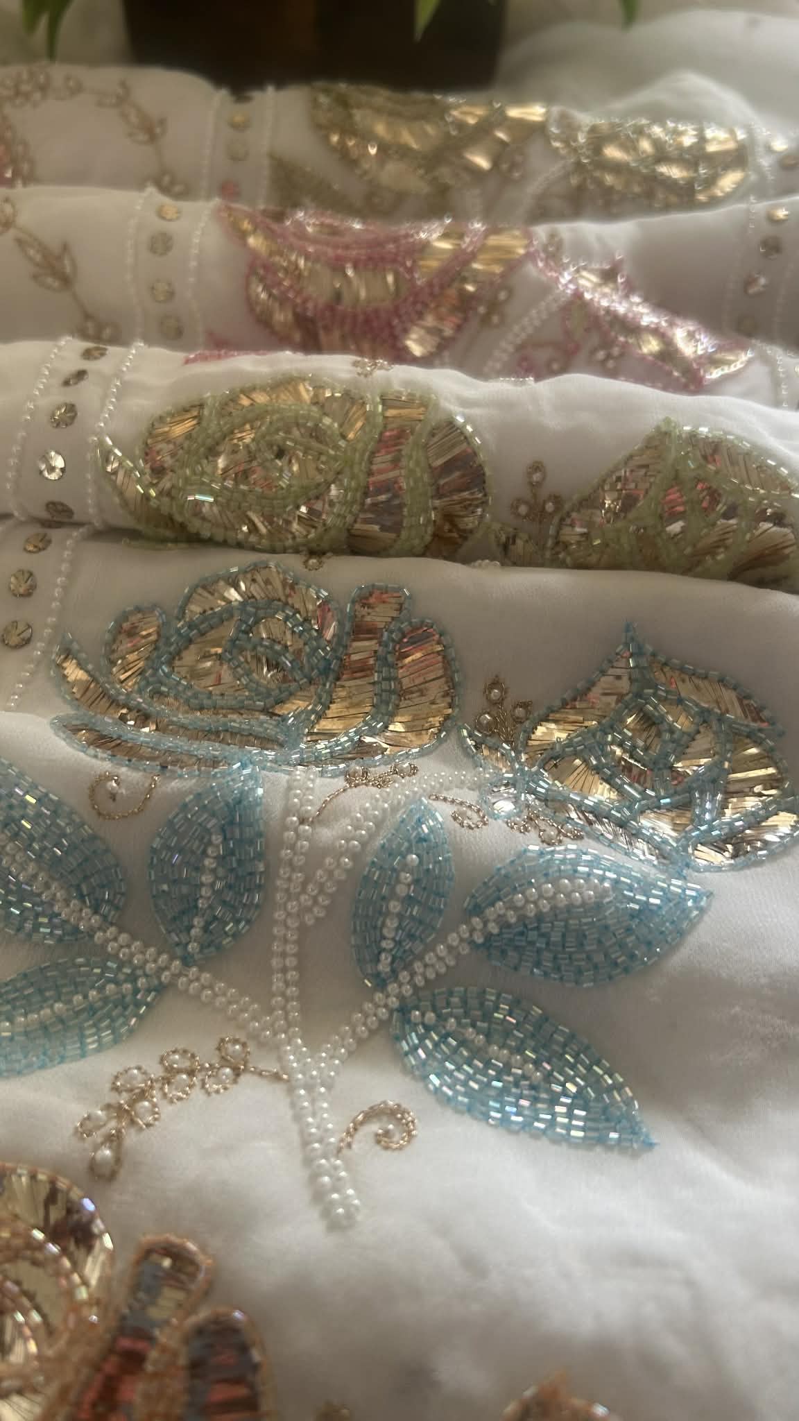 Party Wear Cut Dana Kamdani Kurta Dupatta Set (Viscose Georgette)