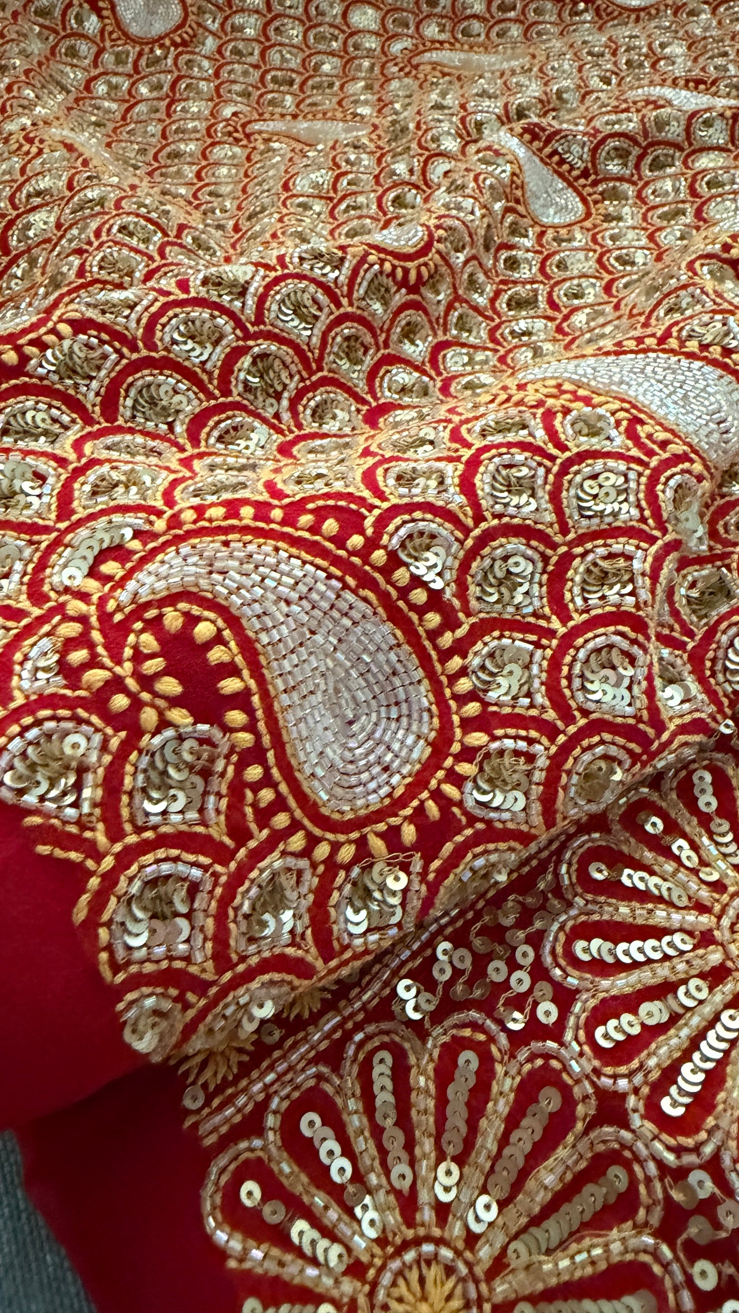 Party Wear Red Embellished Chikankari Suit for Women
