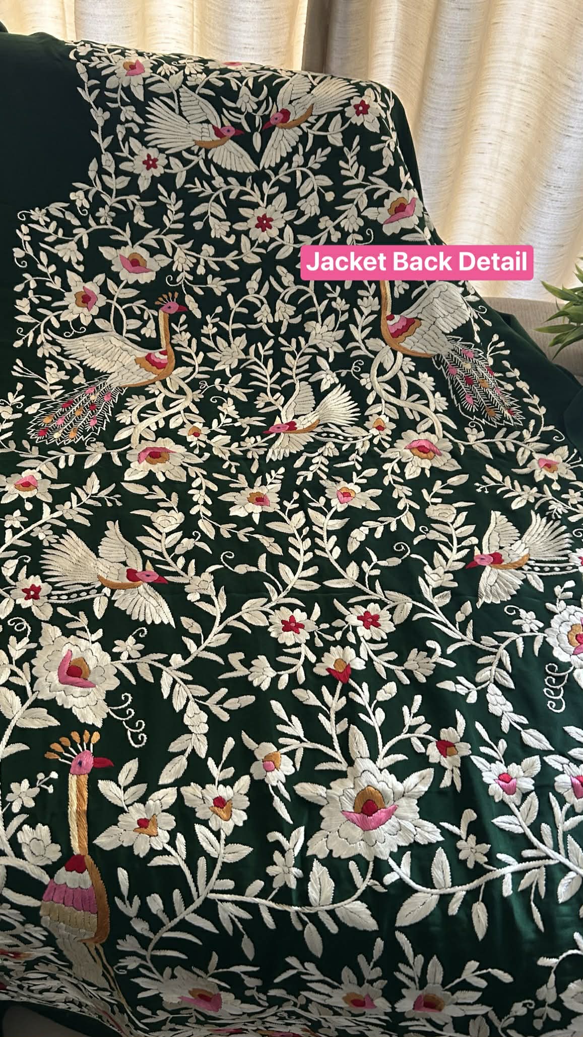 Exclusive Parsi Gara Hand Embroidered Jacket (Unstitched)