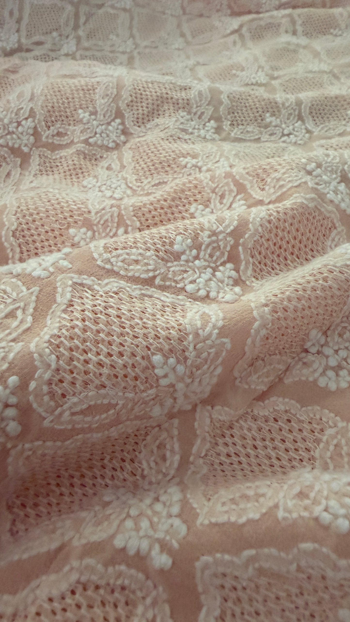 Pastel Pink Hand Jaali Chikankari Suit