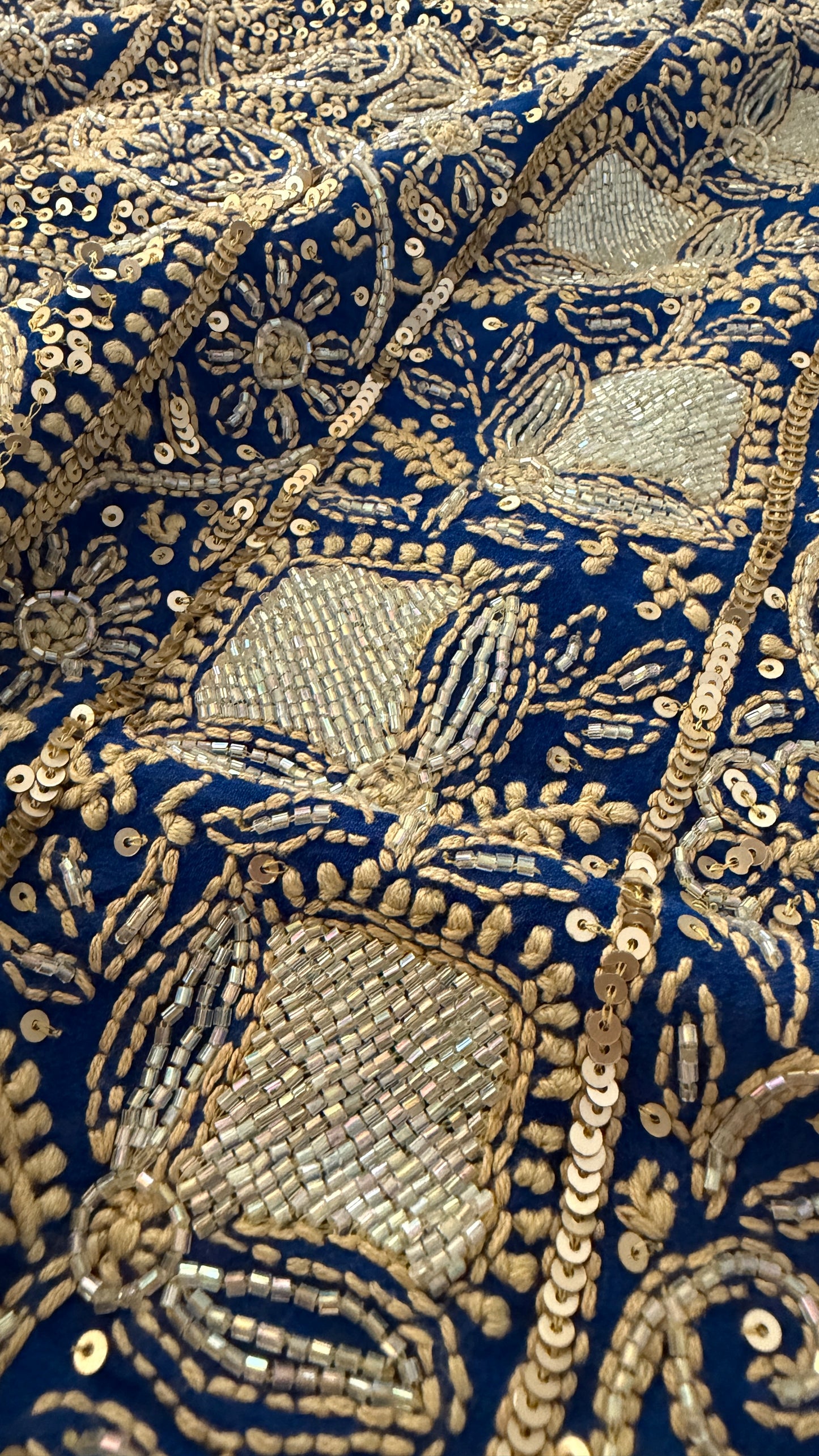 Masterpiece Royal Blue Gold Chikankari Suit for Women