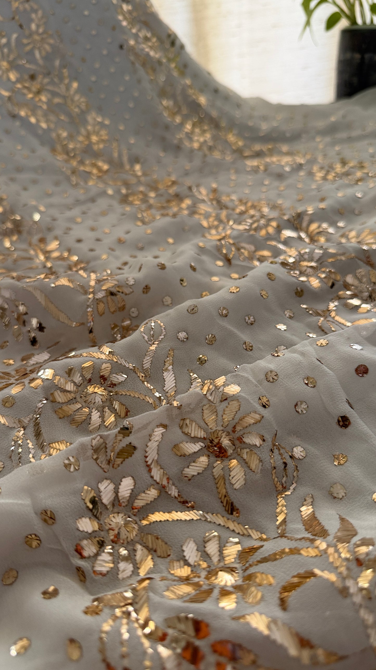 Designer White Kamdani Suit