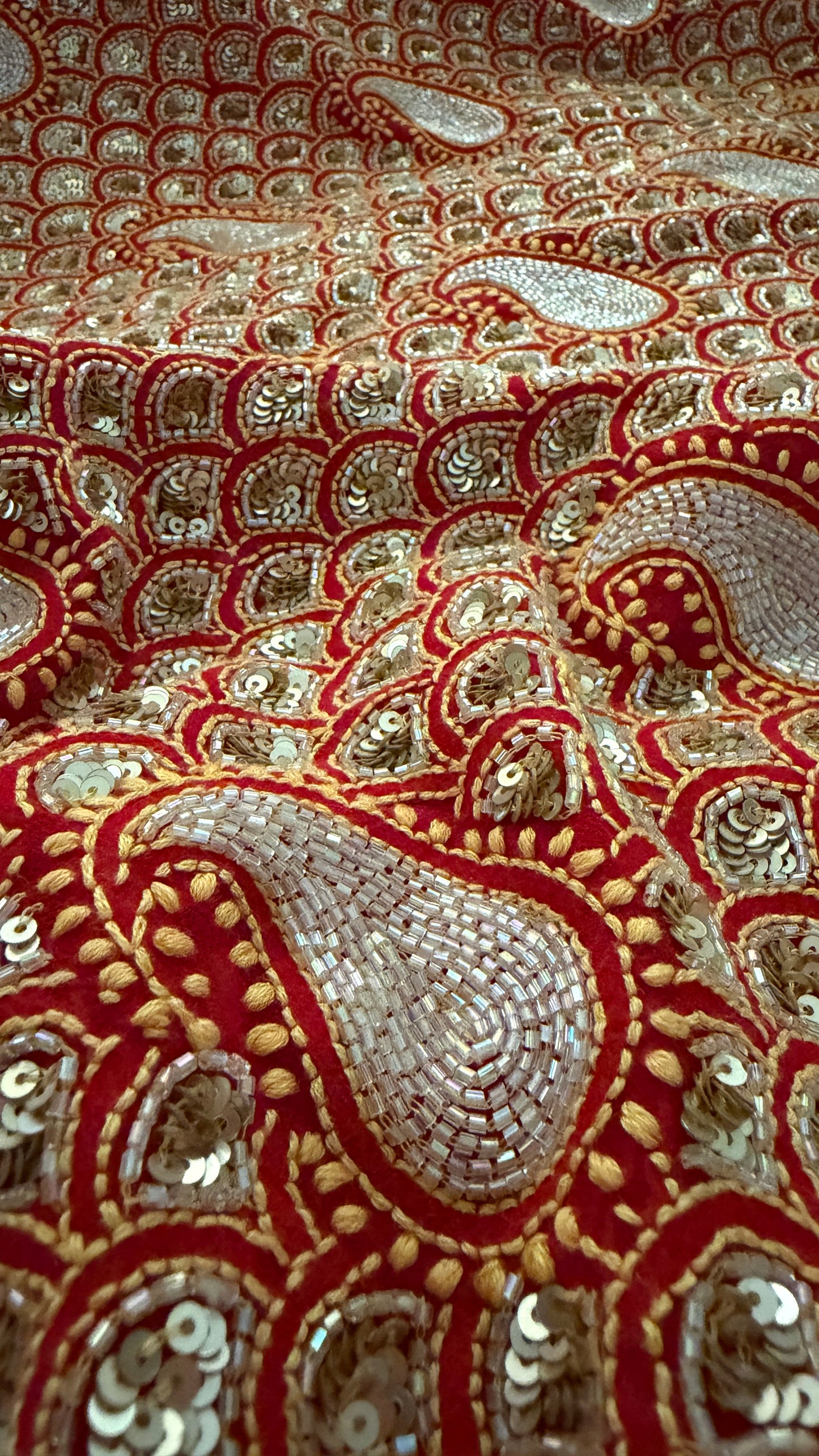 Party Wear Red Embellished Chikankari Suit for Women