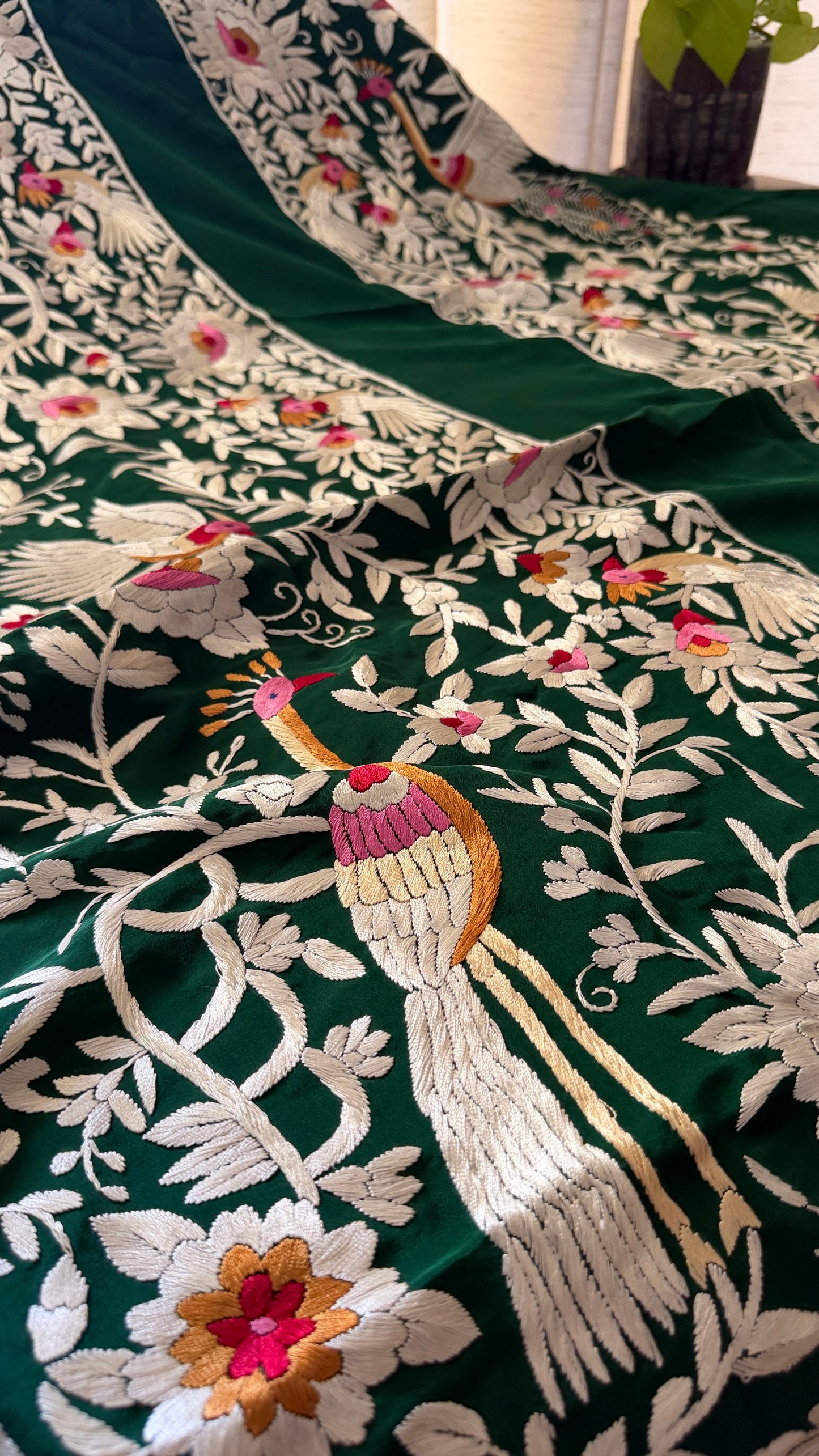 Exclusive Hand Embroidered Parsi Gara Jacket (Unstitched)