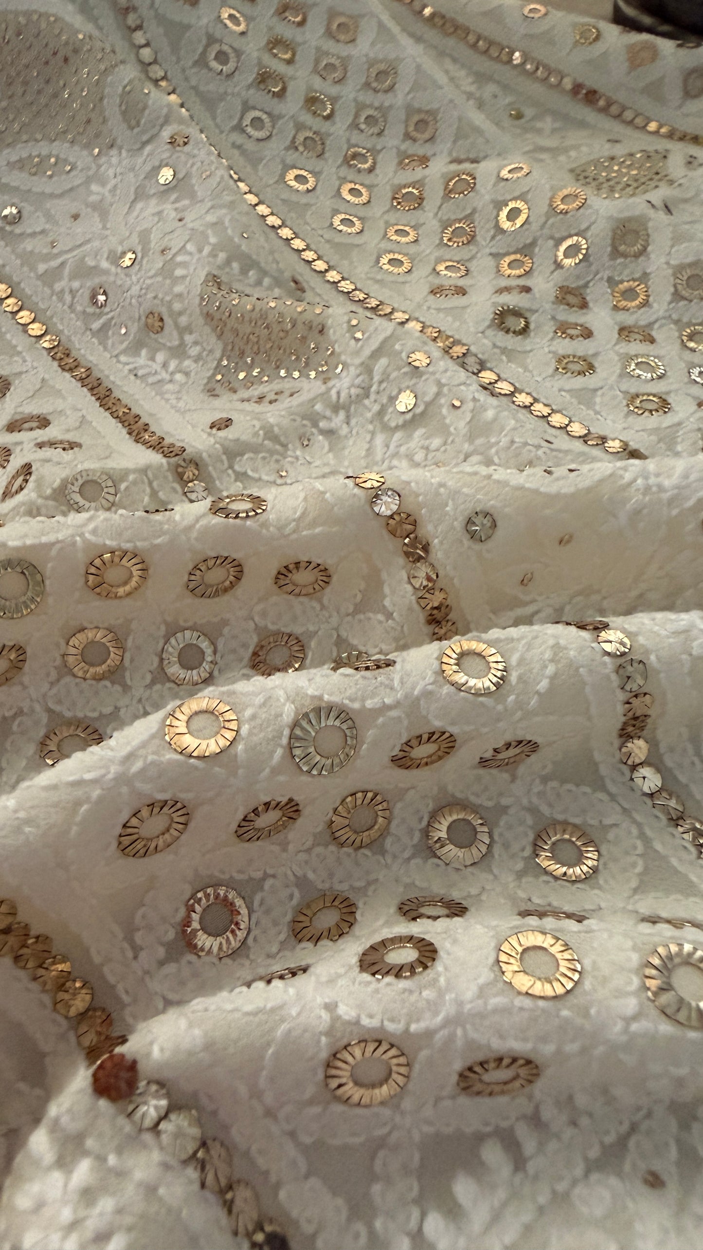 Ivory White Mukaish Suit for Women