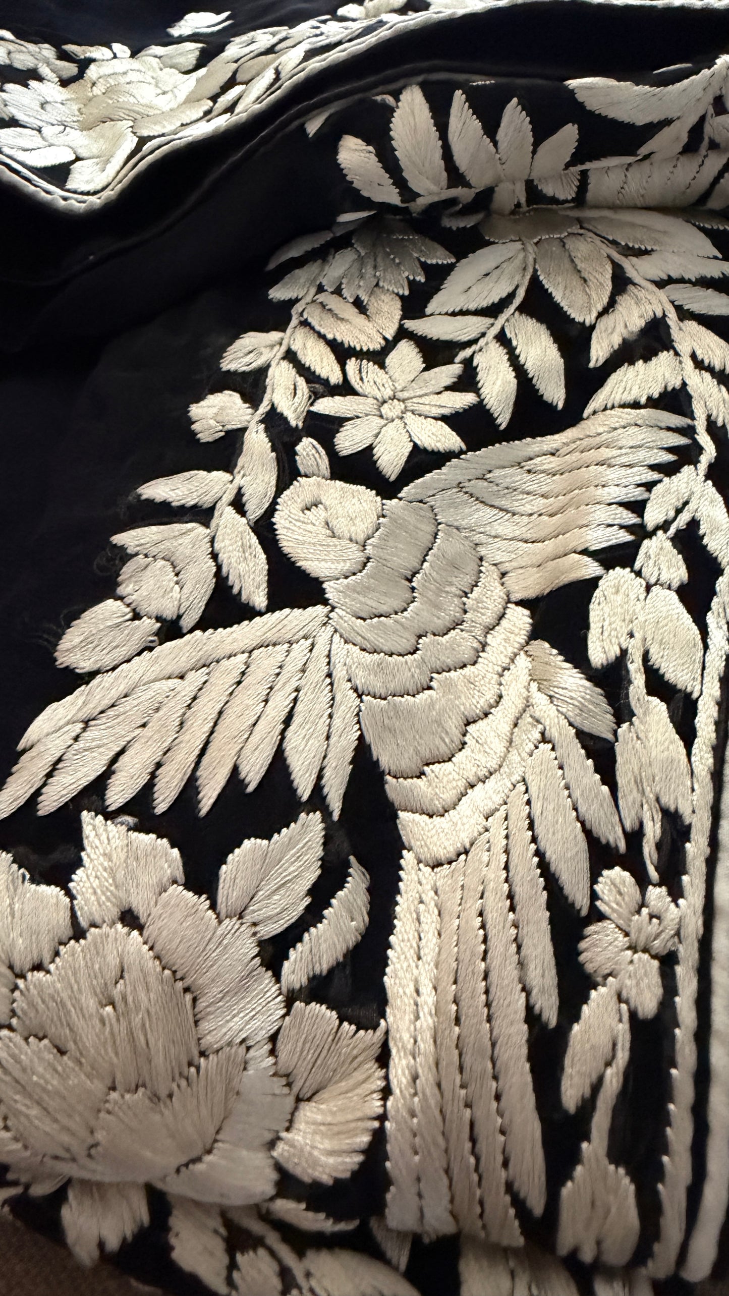 Heirloom Black Parsi Gara Dupatta