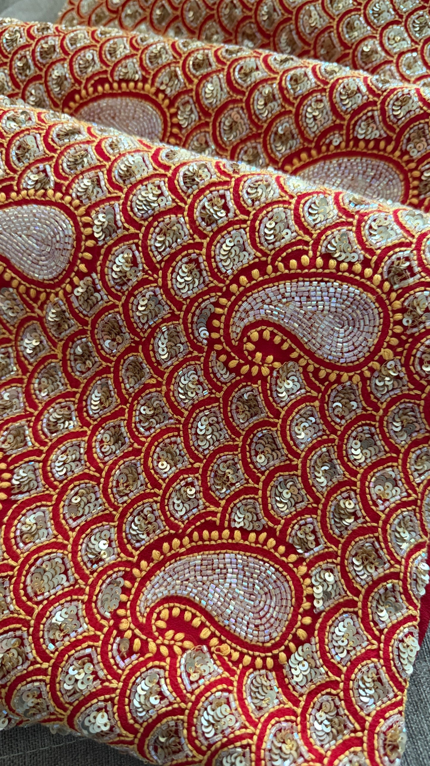 Party Wear Red Embellished Chikankari Suit for Women
