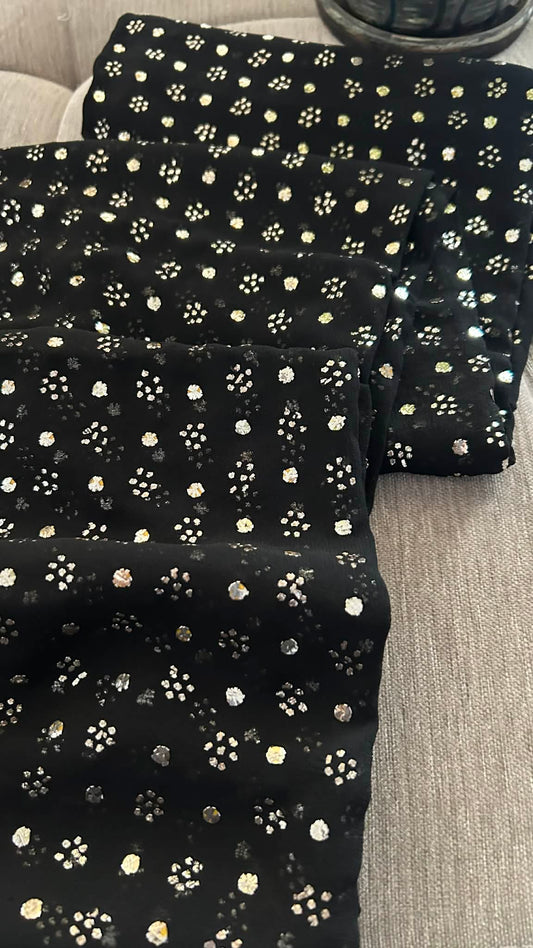 Classic Black Mukaish Dupatta