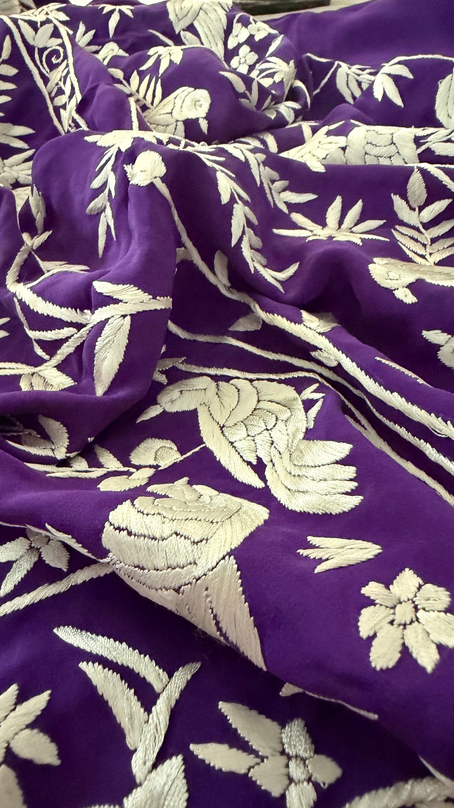 Exclusive Hand Embroidered Parsi Gara Jacket (Unstitched)