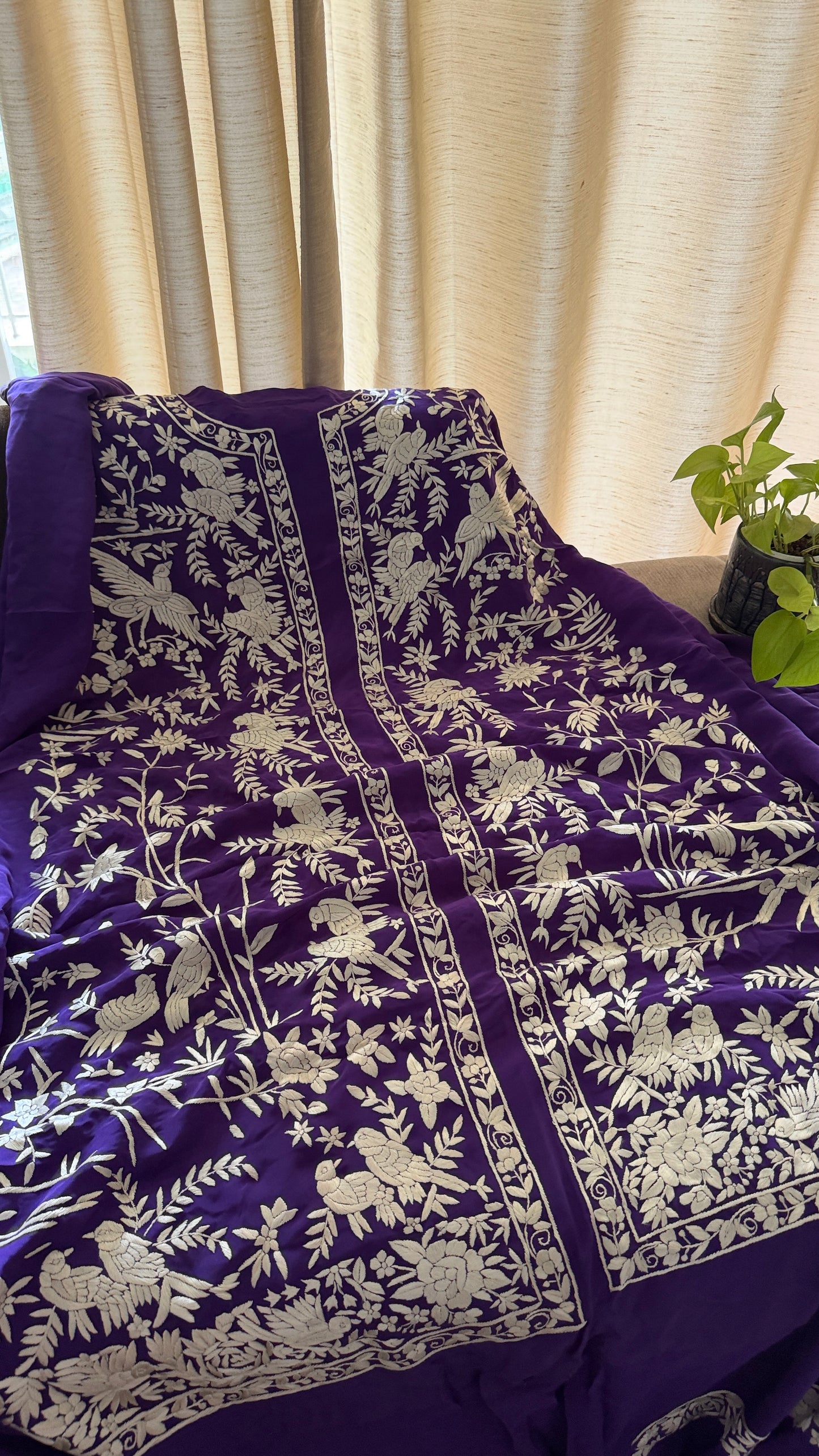 Exclusive Hand Embroidered Parsi Gara Jacket (Unstitched)