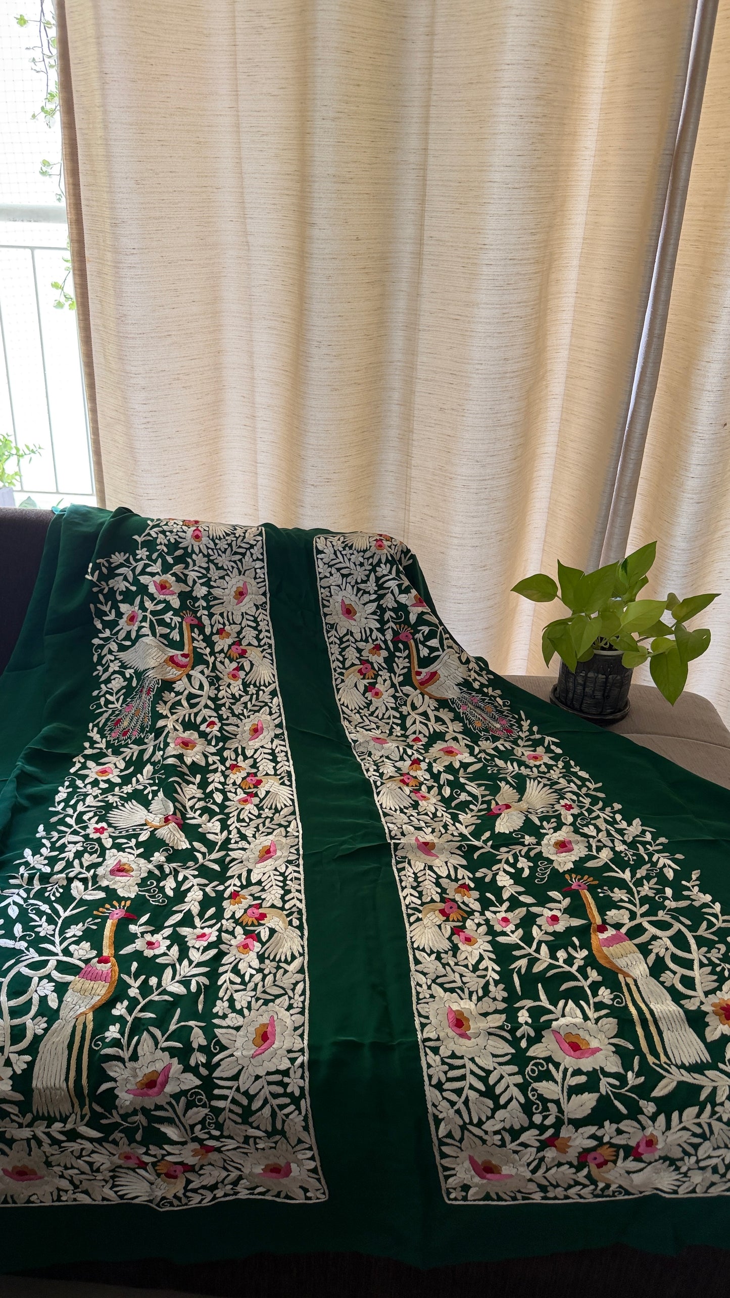 Exclusive Hand Embroidered Parsi Gara Jacket (Unstitched)