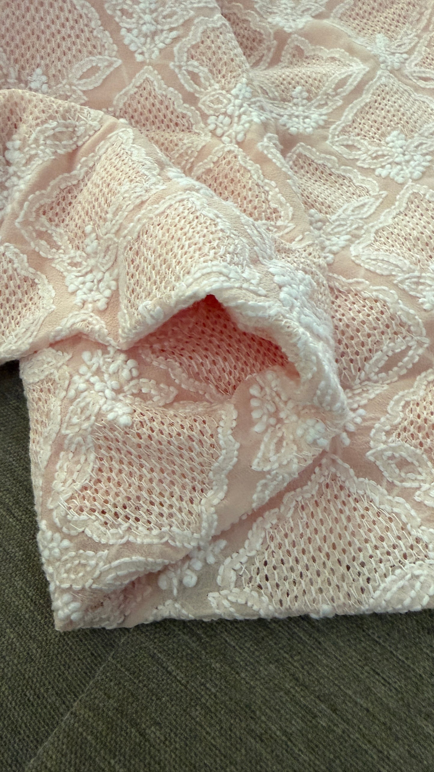 Pastel Pink Hand Jaali Chikankari Suit
