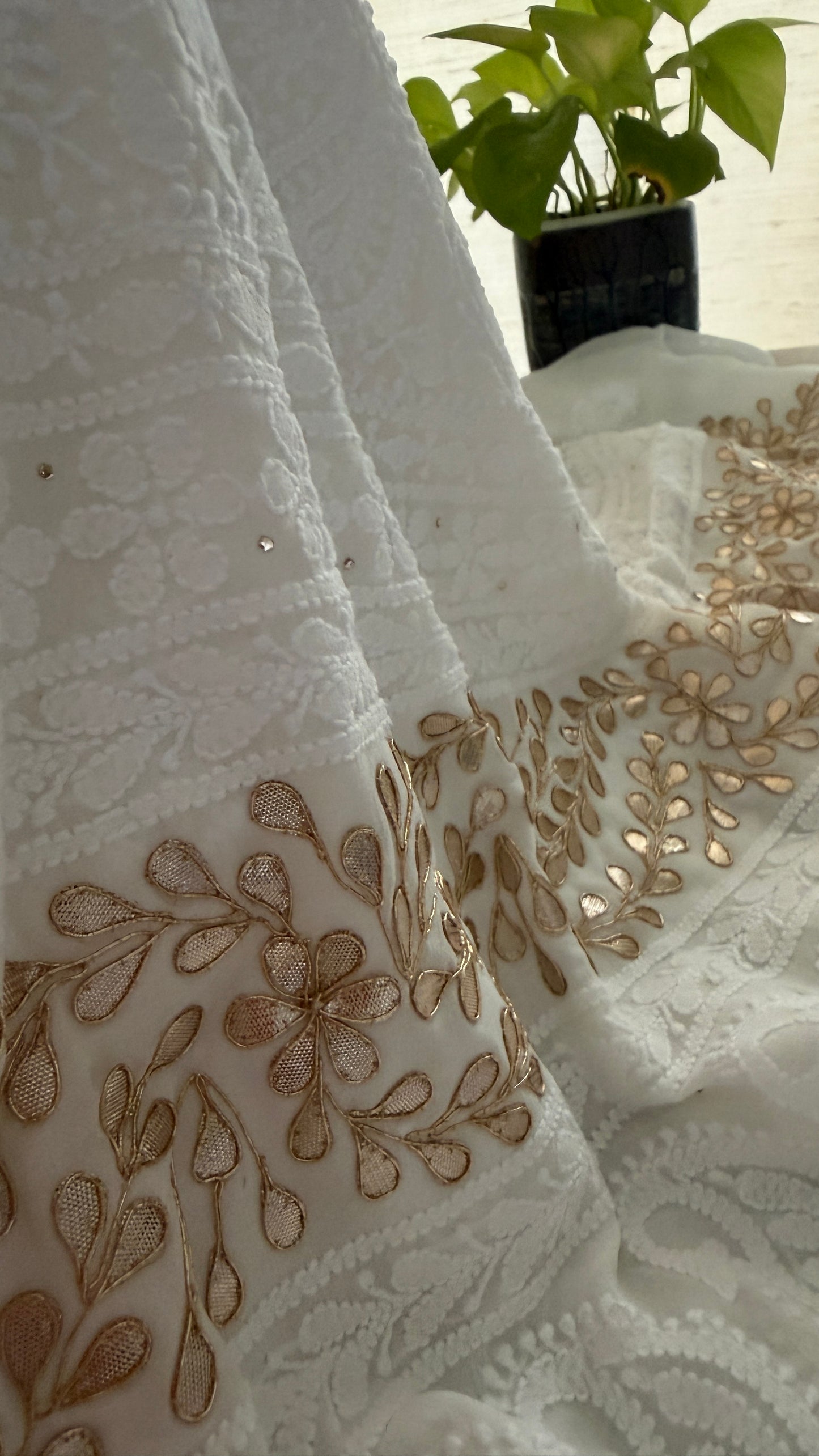 Ivory Gota Patti Chikankari Suit