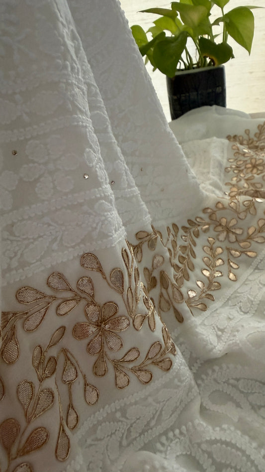 Ivory Gota Patti Chikankari Suit