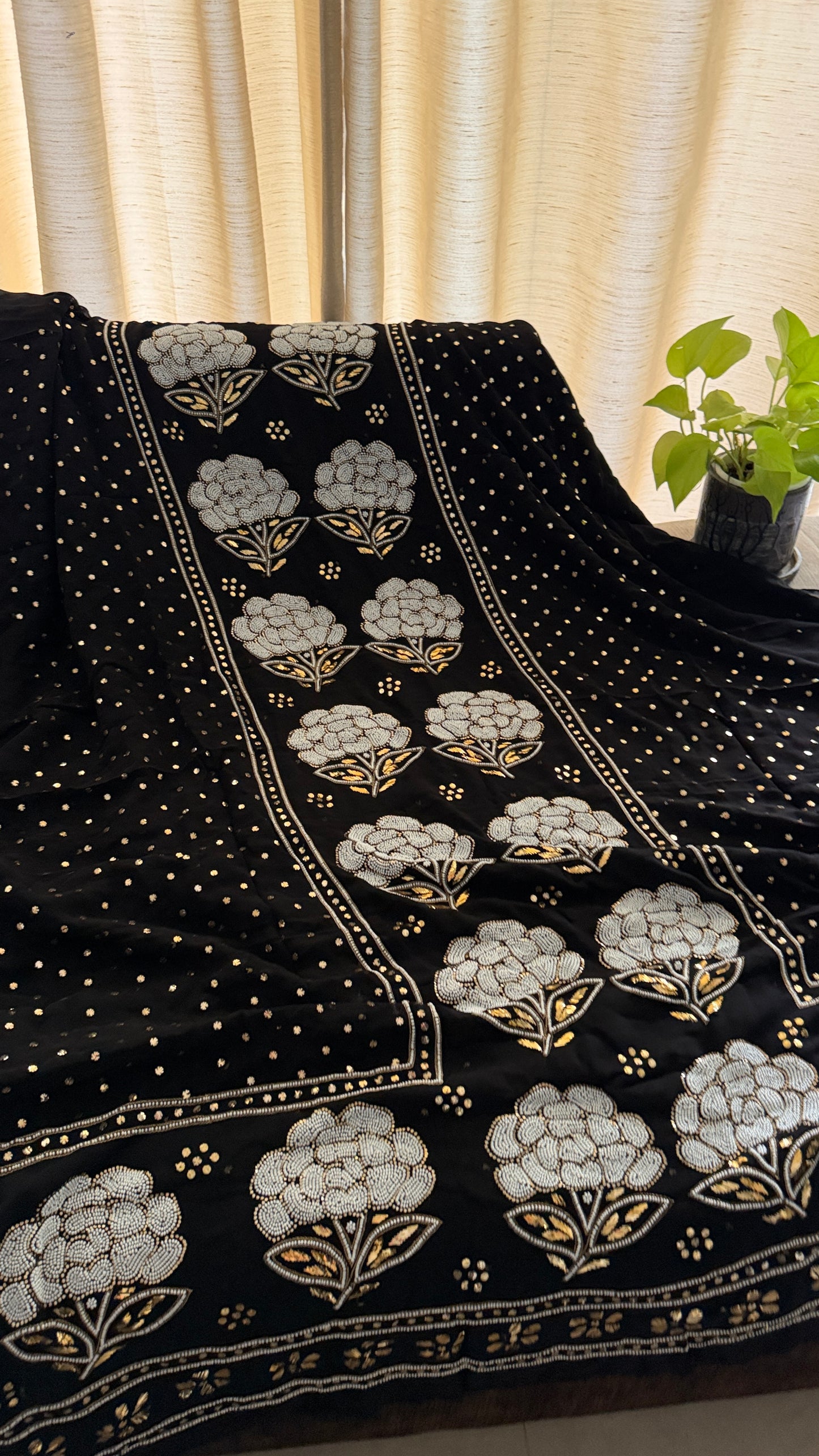 Masterpiece Black Pearl Kamdani Suit - Festive Collection