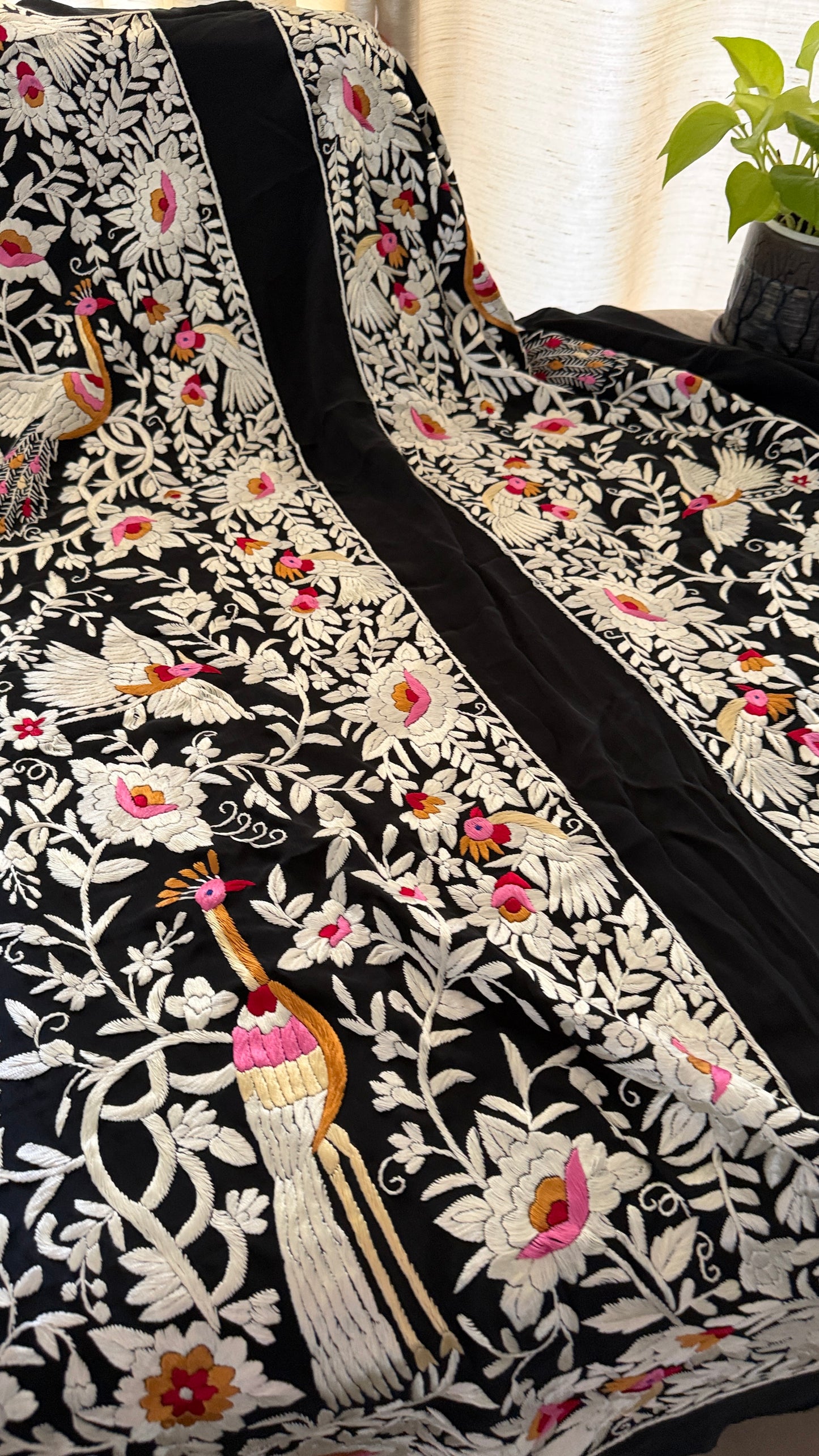 Exclusive Parsi Gara Hand Embroidered Jacket (Unstitched)