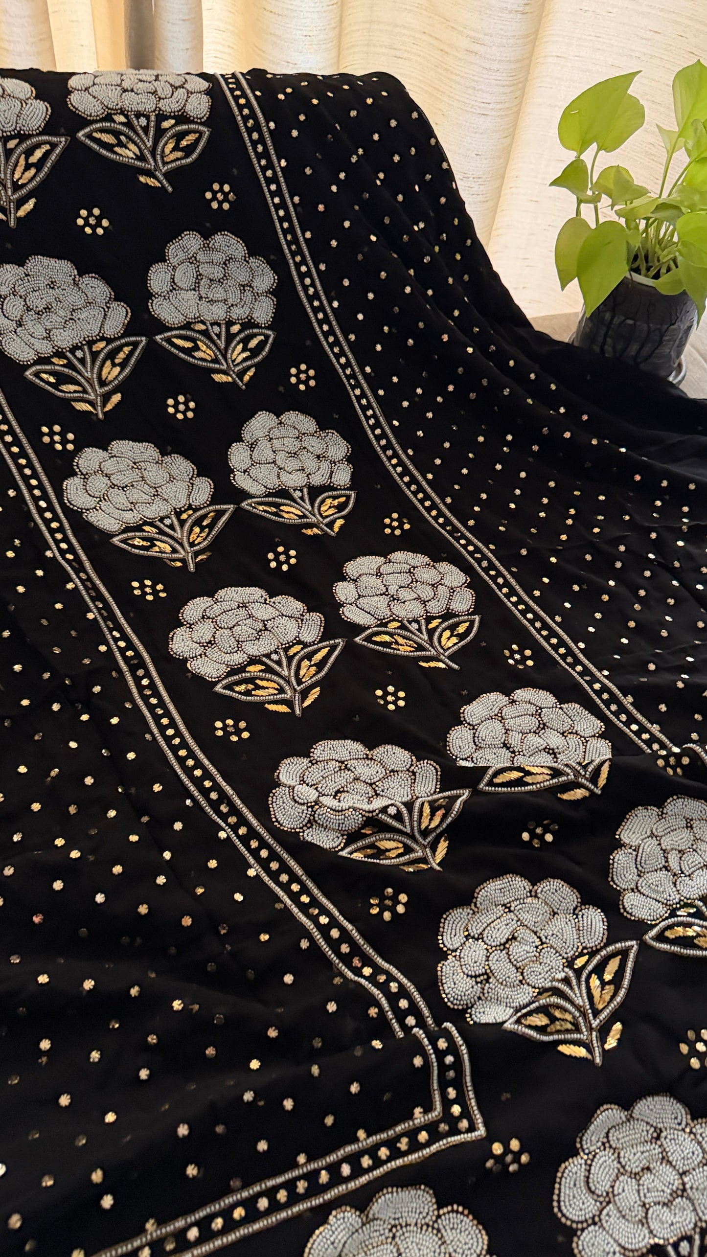 Masterpiece Black Pearl Kamdani Suit - Festive Collection