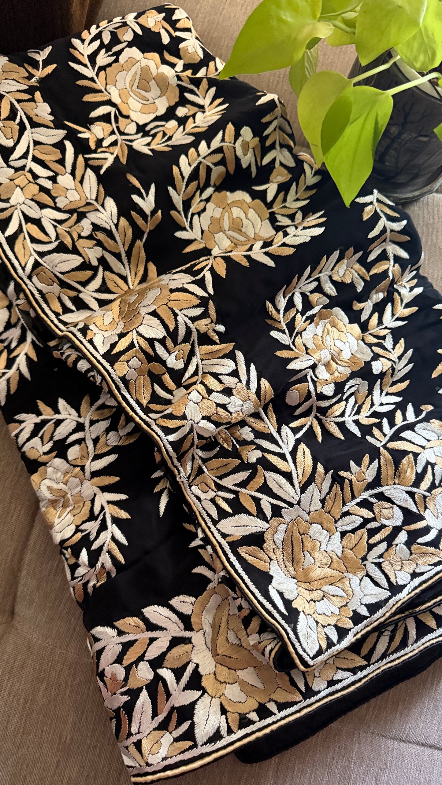 Heirloom Pure Georgette Parsi Gara Saree