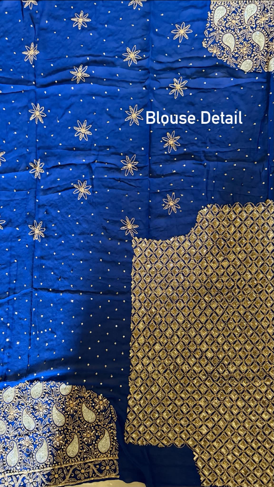 Masterpiece Blue Cut Dana Chikankari Lehenga Set
