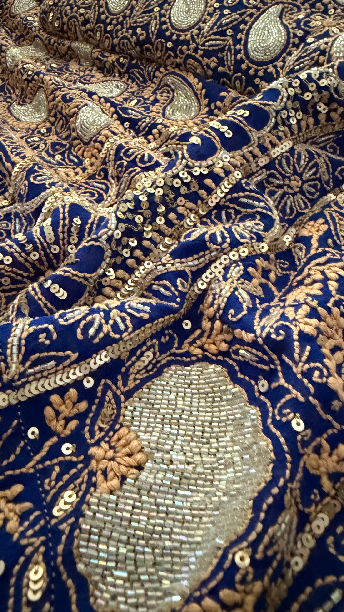 Masterpiece Blue Cut Dana Chikankari Lehenga Set