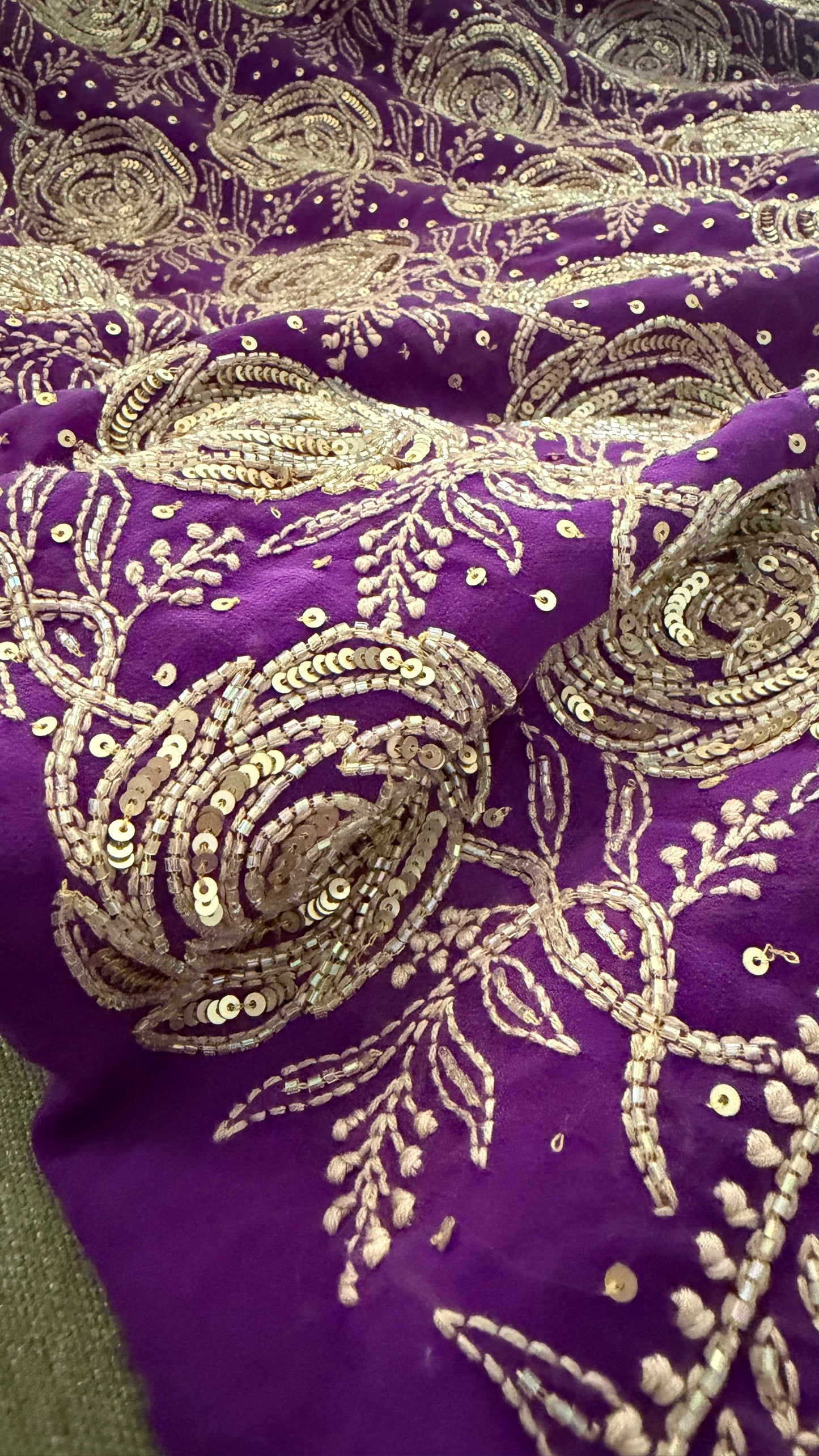 Party Wear Purple Embellished Chikankari Suit for Women