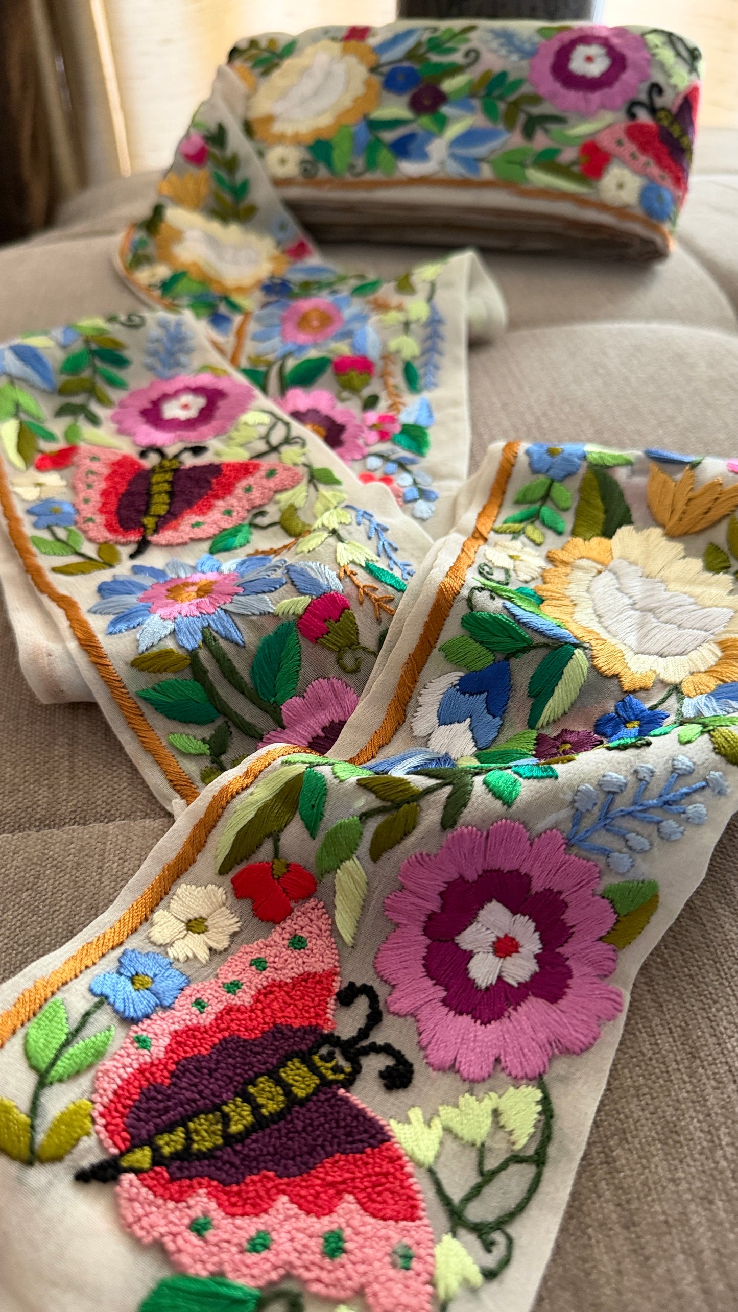 Exclusive Fine Embroidery Parsi Gara Border