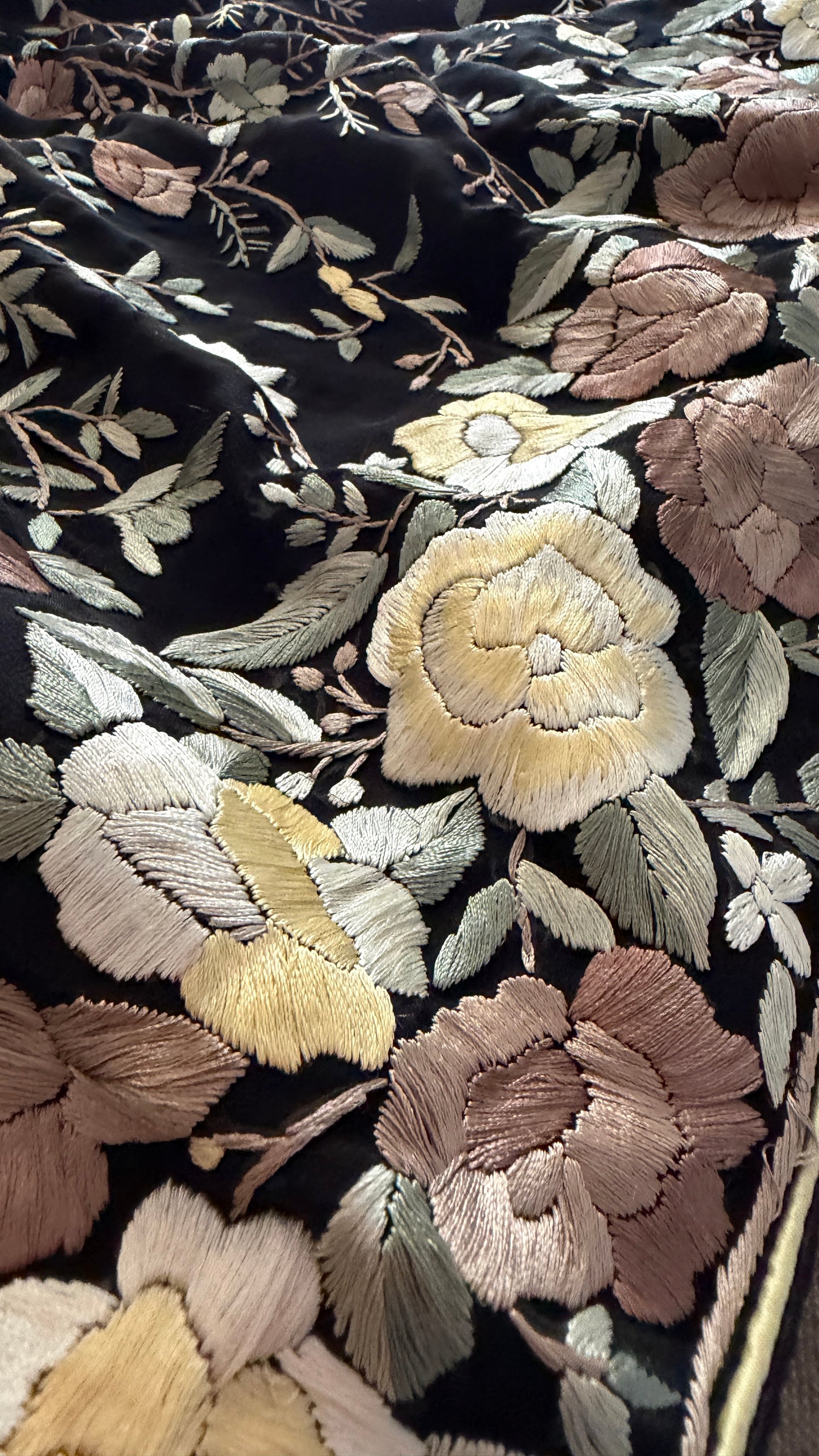 Antique Black Parsi Gara Saree