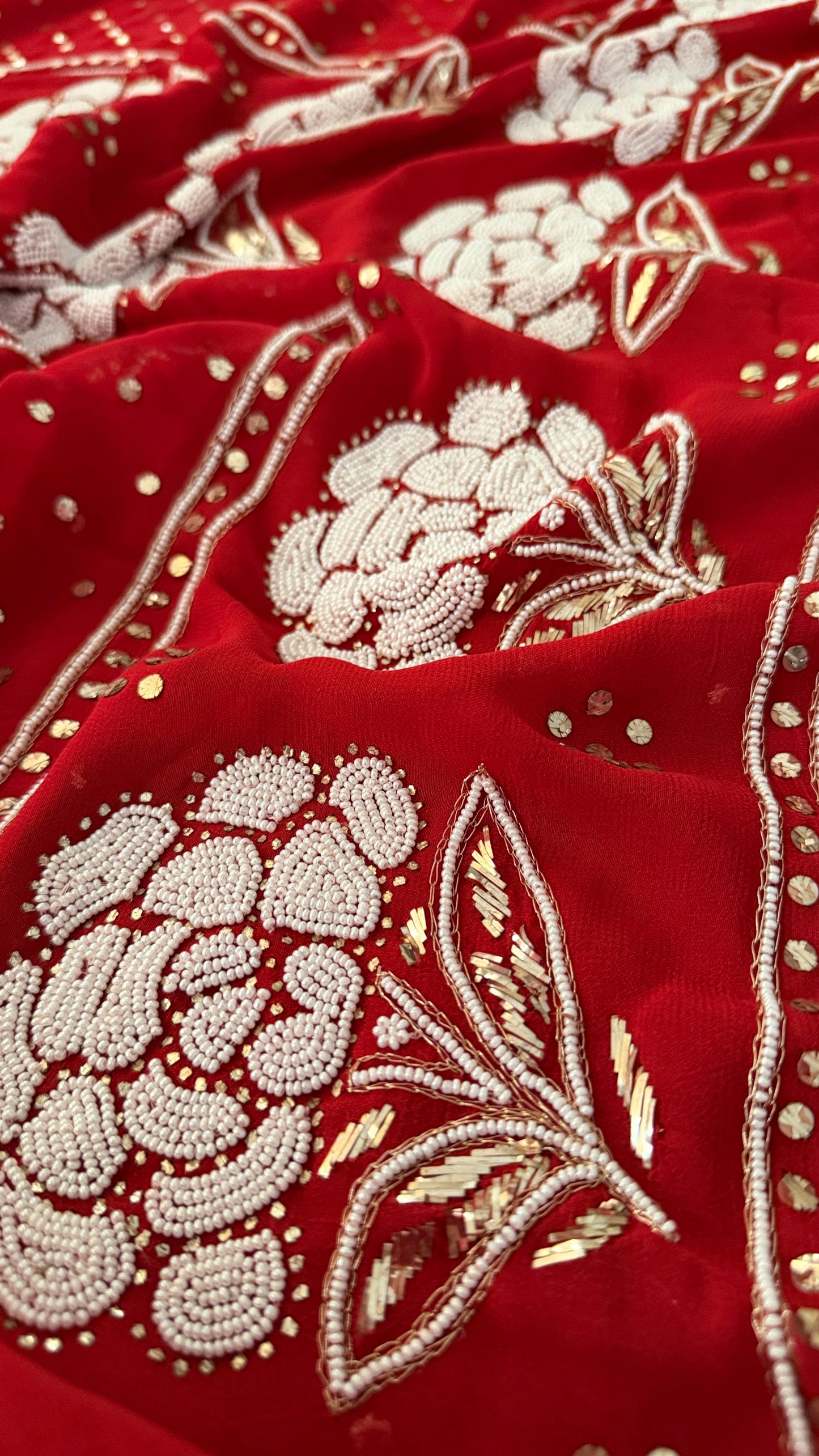 Masterpiece Red Pearl Kamdani Suit - Festive Collection