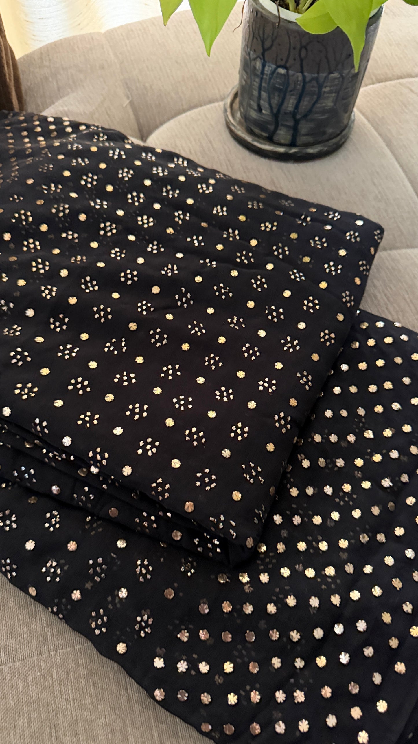Mukaish Pure Georgette Saree for Women
