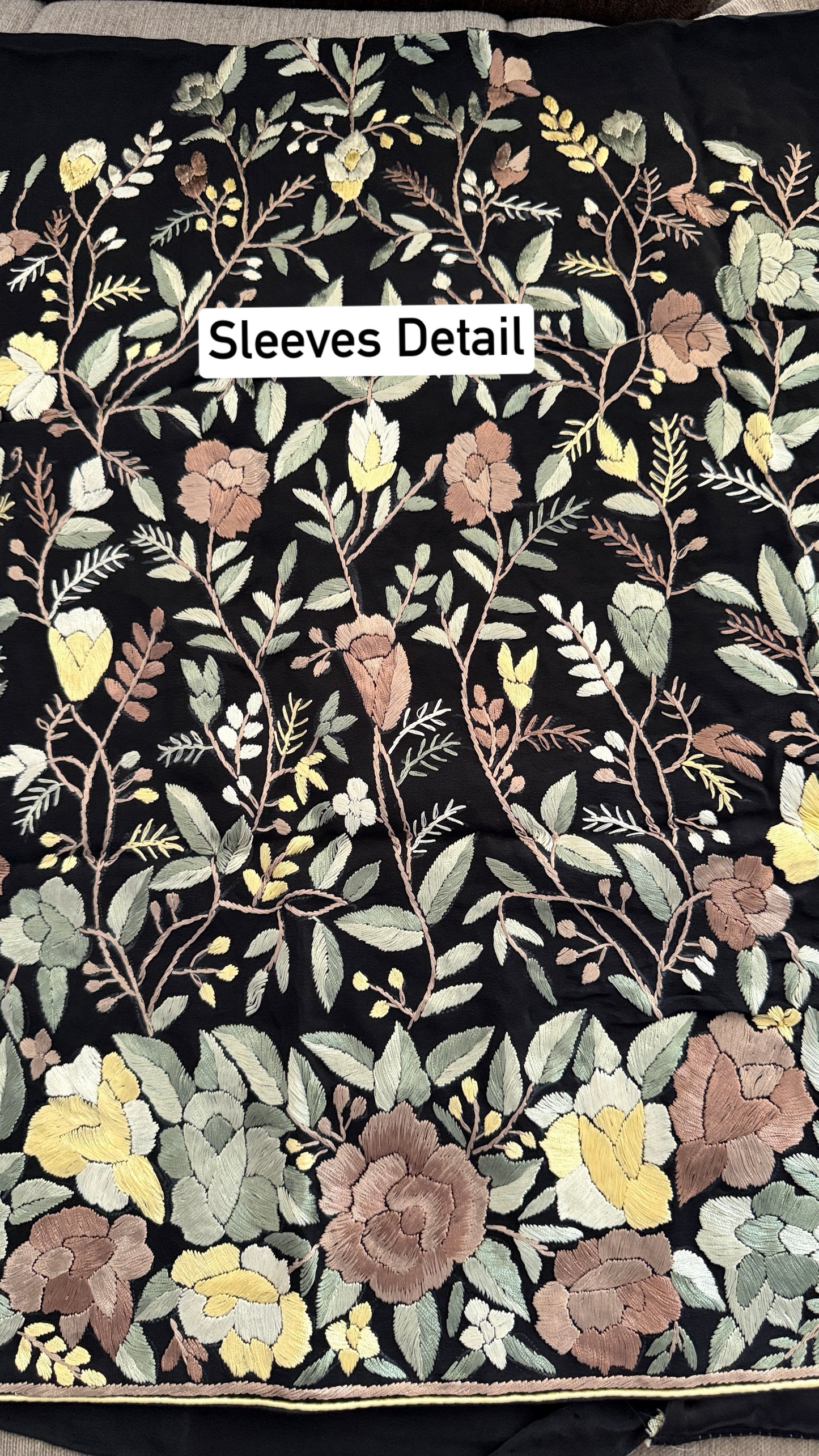 Designer Floral Parsi Gara Suit (Three Piece)
