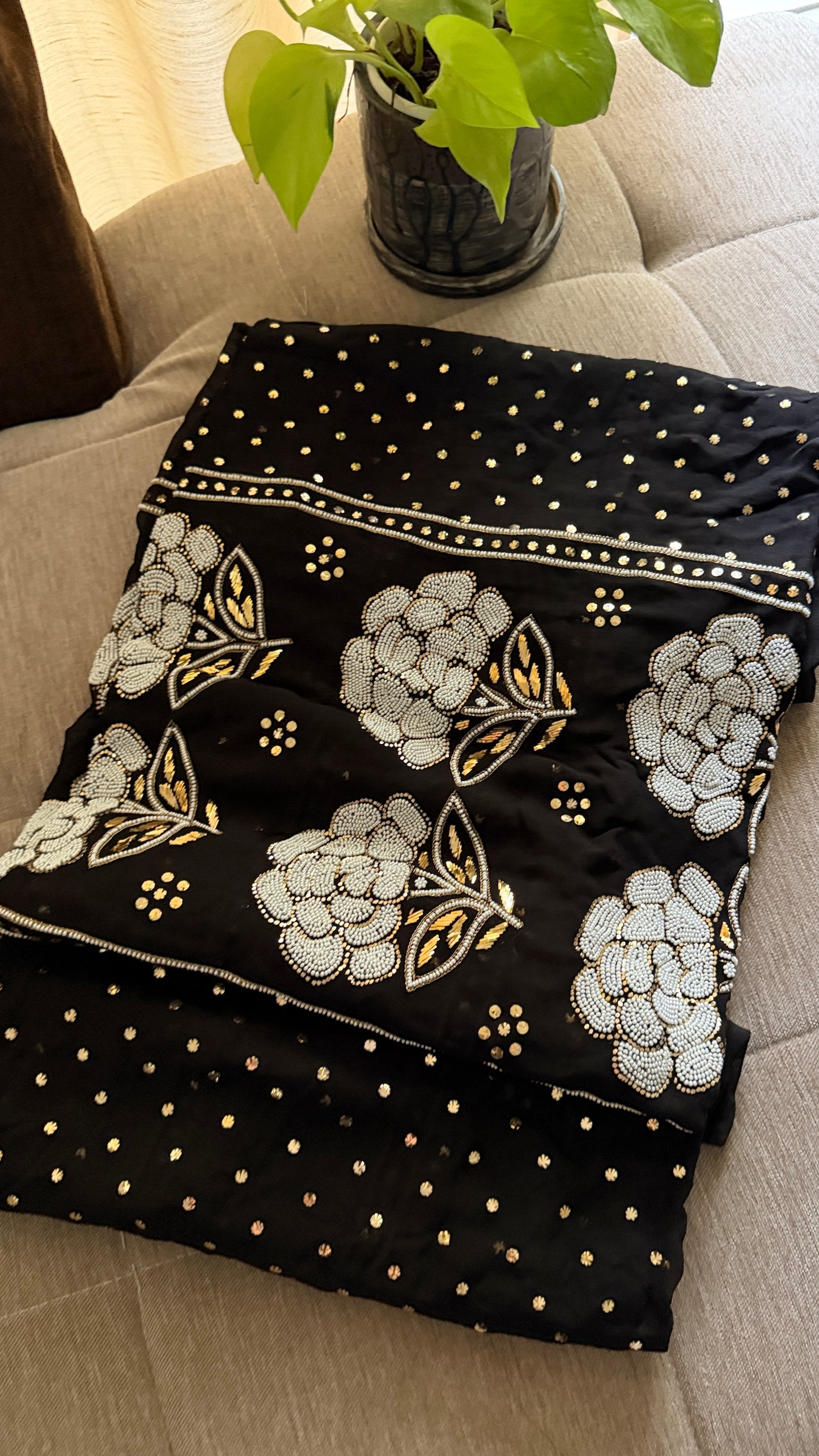 Masterpiece Black Pearl Kamdani Suit - Festive Collection