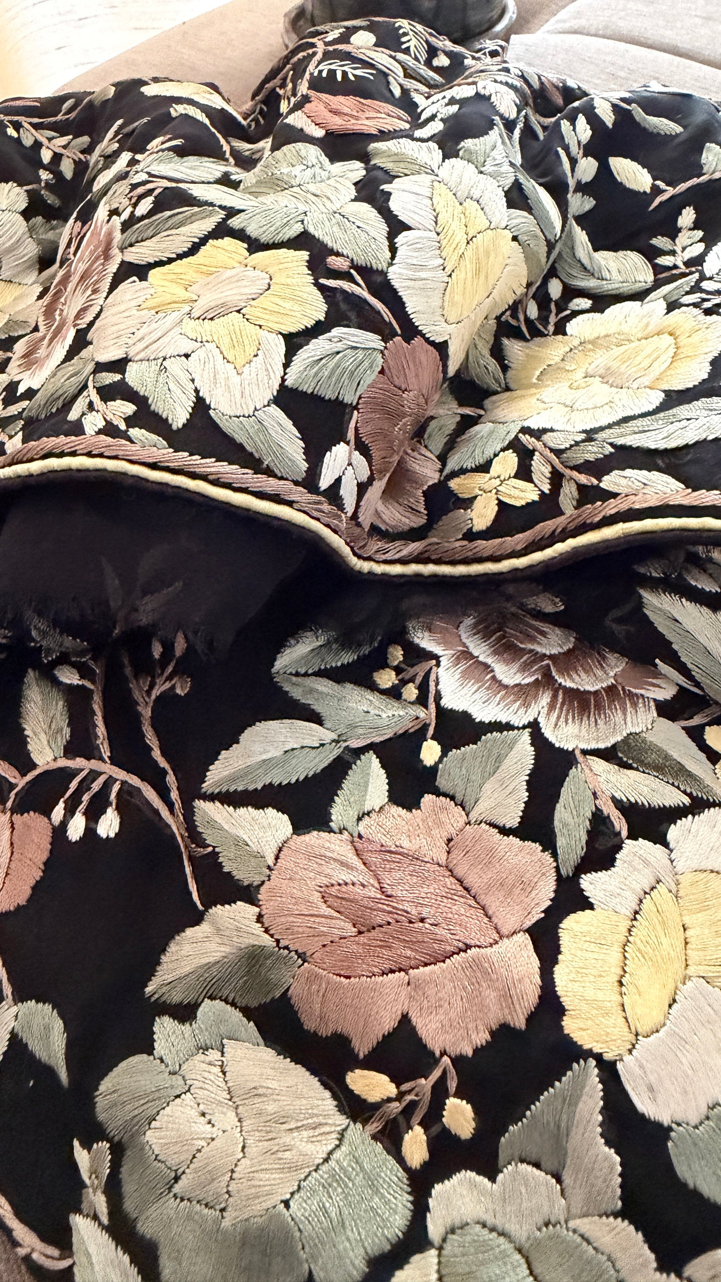 Antique Black Parsi Gara Saree