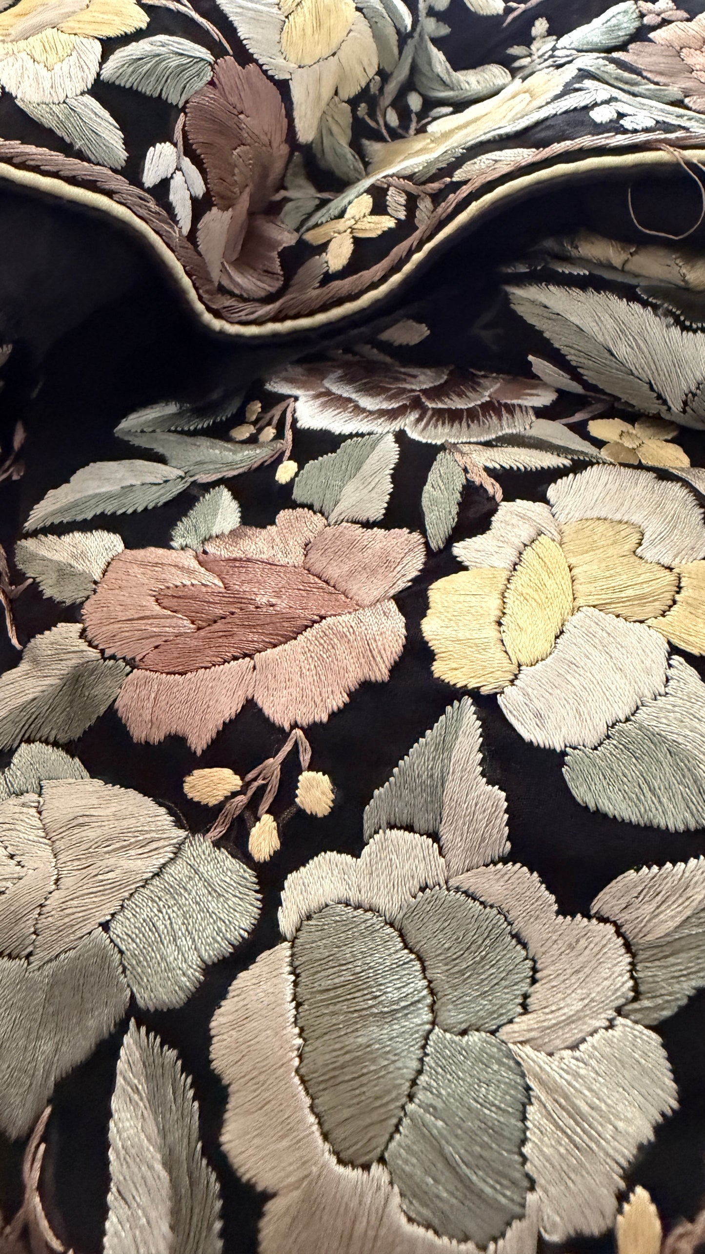 Antique Black Parsi Gara Saree