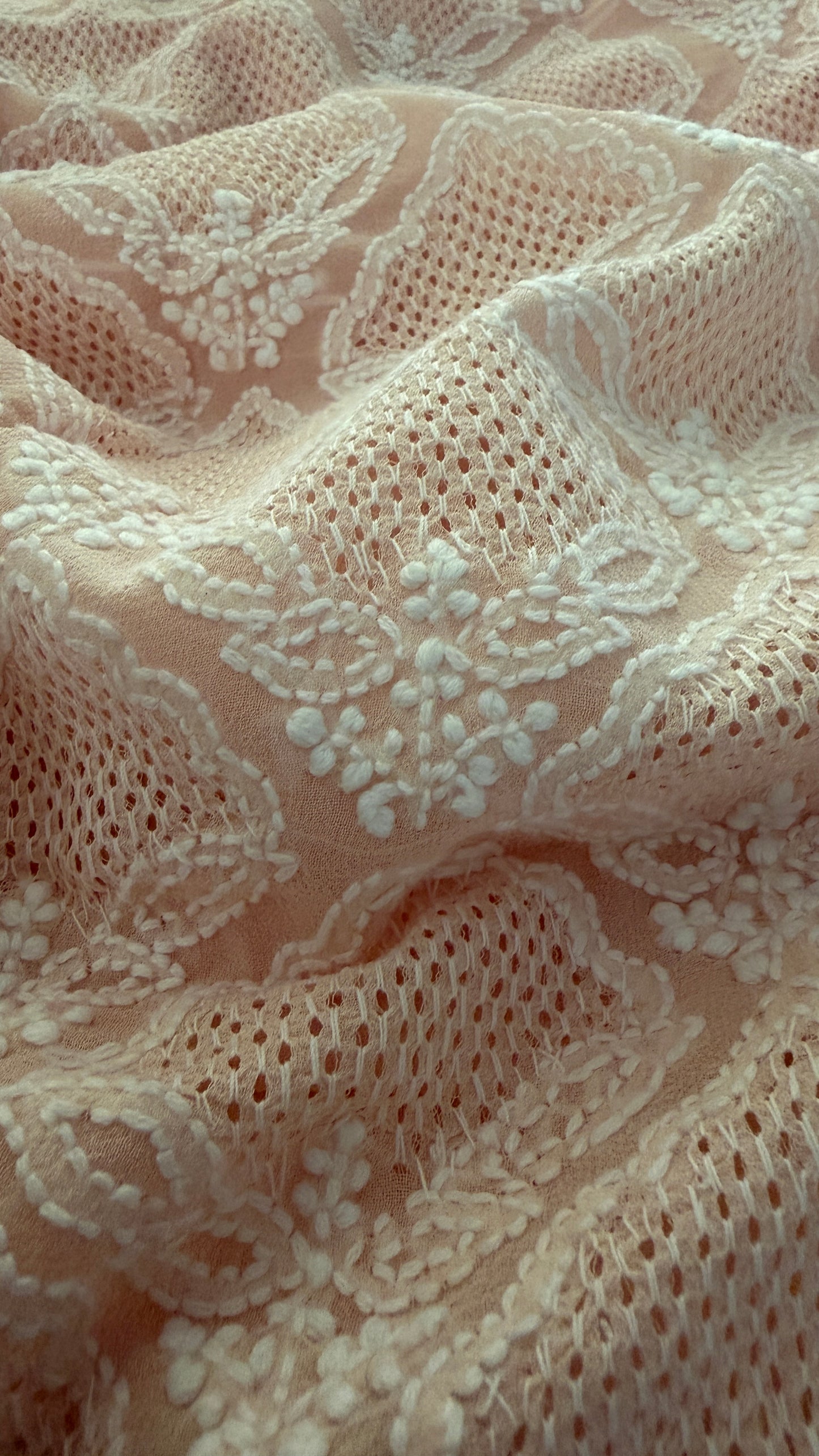 Pastel Pink Hand Jaali Chikankari Suit