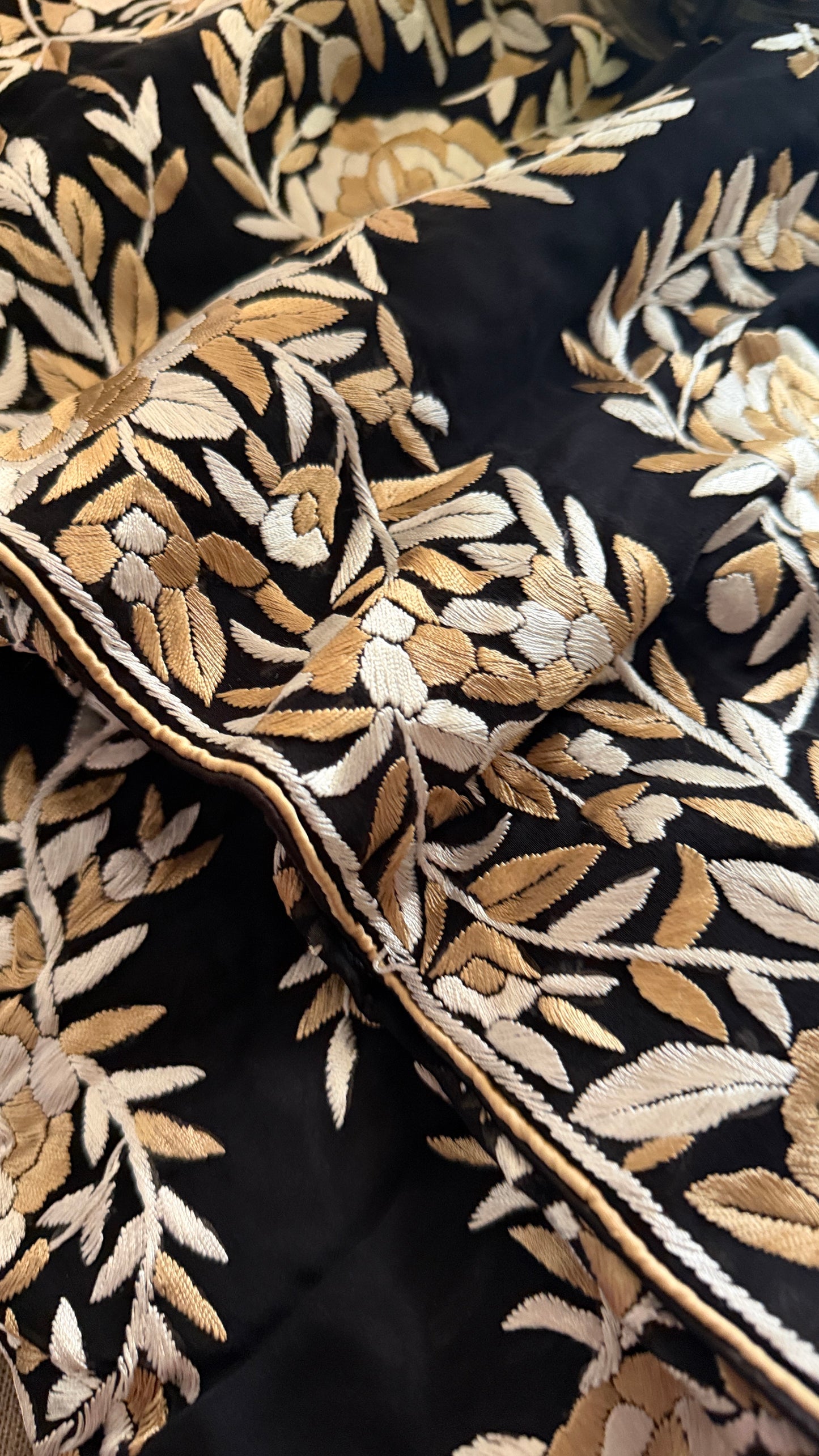 Heirloom Pure Georgette Parsi Gara Saree