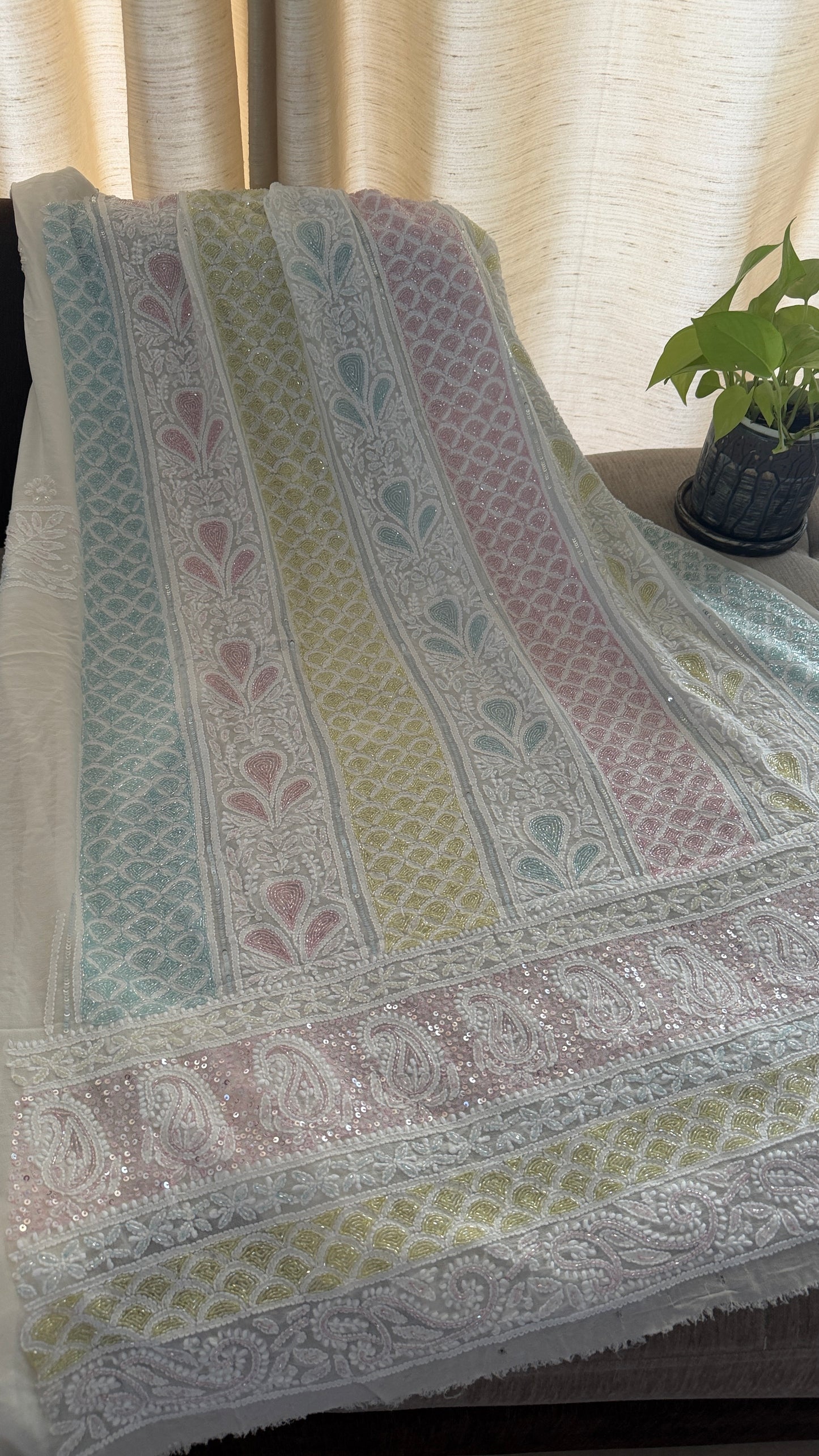 Party Wear Cut Dana Work Chikankari Suit for Women