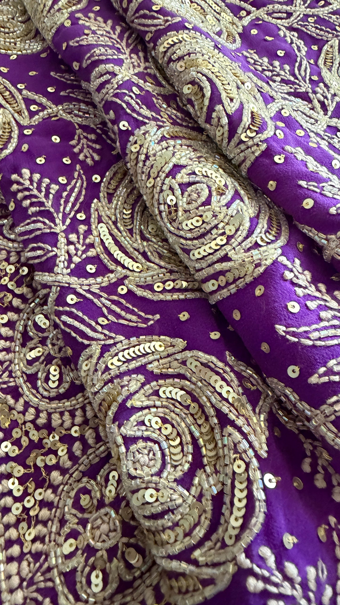 Party Wear Purple Embellished Chikankari Suit for Women