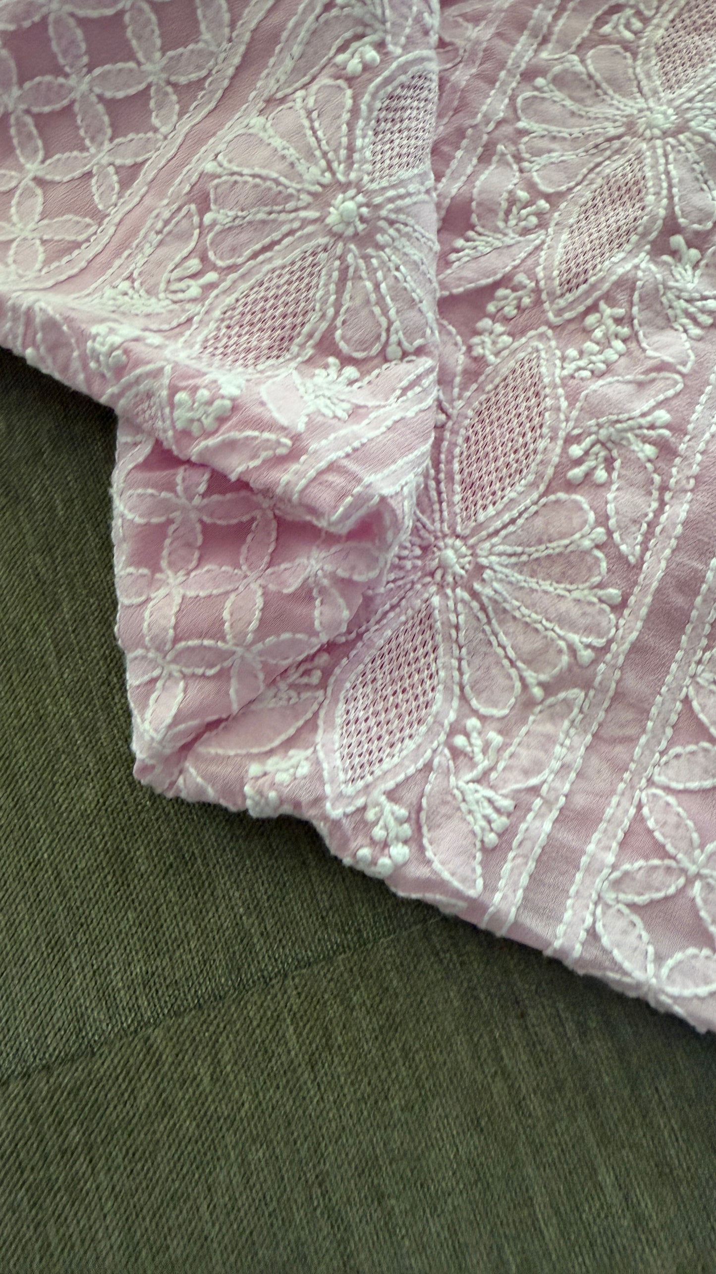 Pink Hand Jaali Lucknowi Chikankari Suits for Women